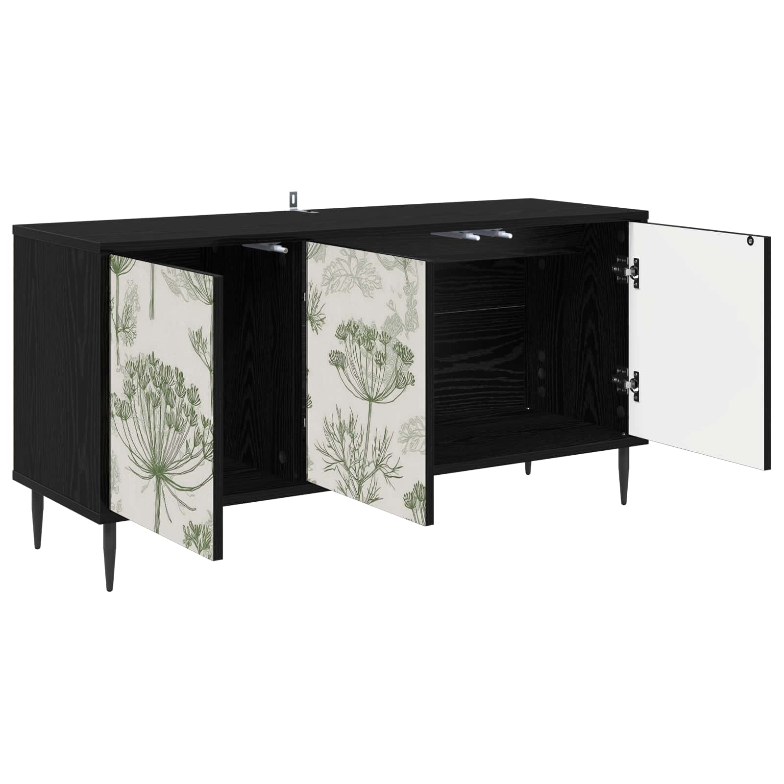 Ντουλάπι TV GOTHA 102 x 33 x 51 εκ Μαύρη Δρυς - Pakobazaar