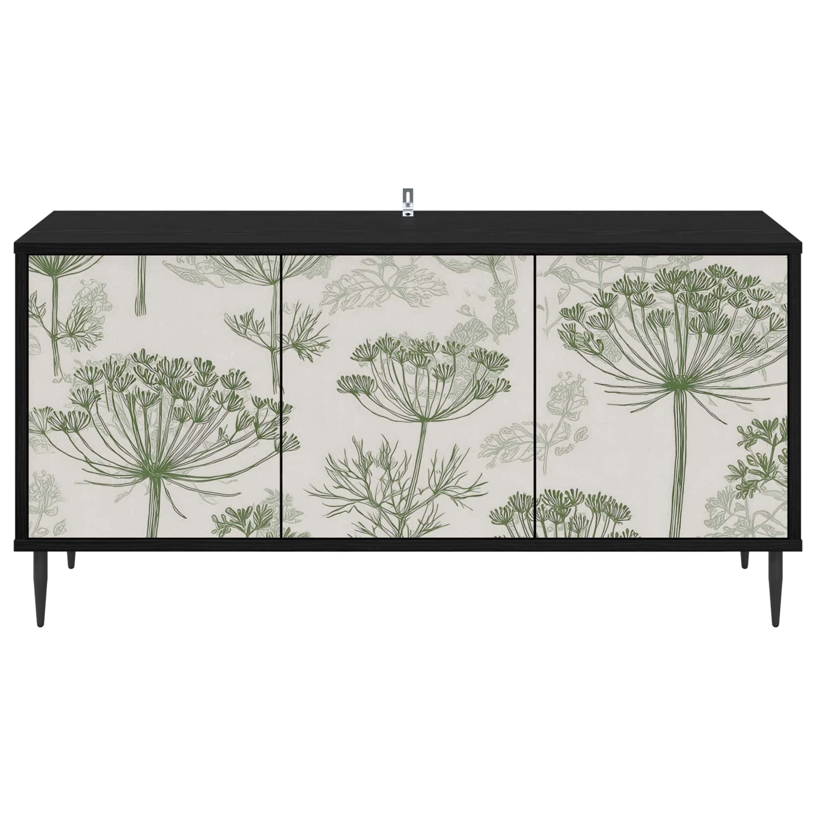Ντουλάπι TV GOTHA 102 x 33 x 51 εκ Μαύρη Δρυς - Pakobazaar