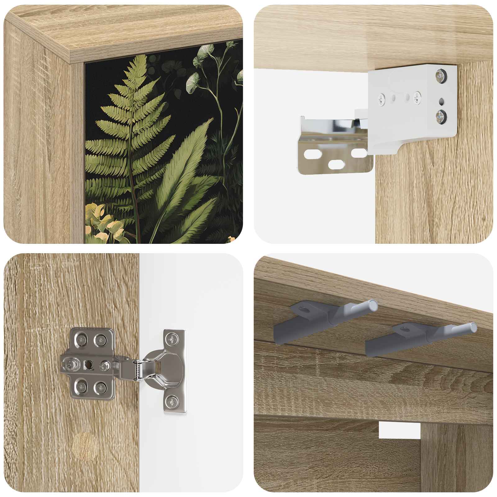 Κρεμαστός θρανίο τηλεόρασης RHENEN 69 x 33 x 40 εκ Sonoma Δρυς
