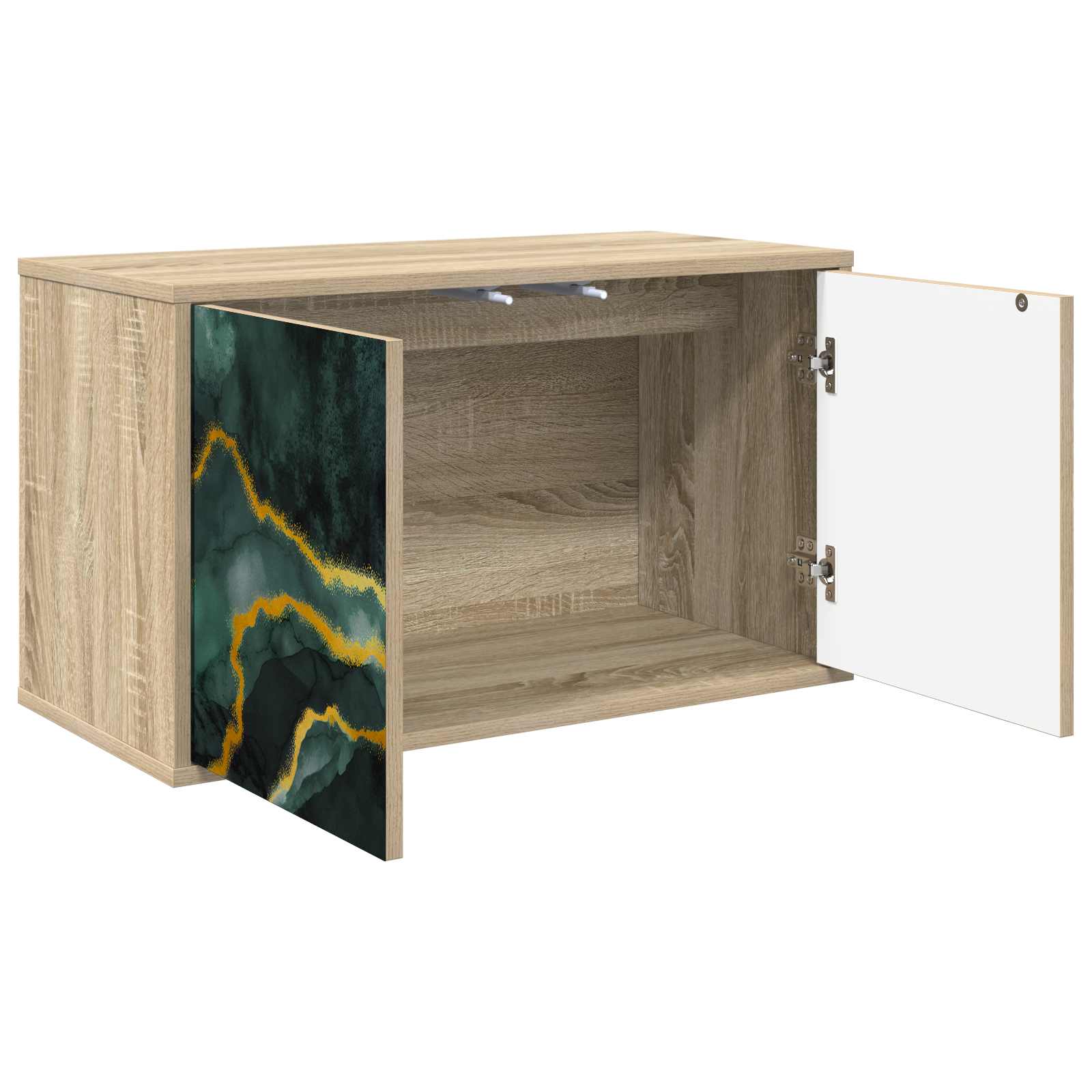 Κρεμαστός θρανίο τηλεόρασης WIJHE 69 x 33 x 40 εκ Sonoma Δρυς