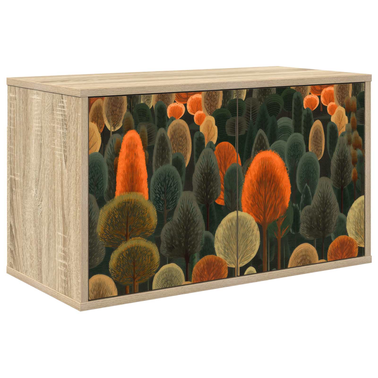 Κρεμαστός θρανίο τηλεόρασης ZAANDAM 69 x 33 x 40 εκ Sonoma Δρυς