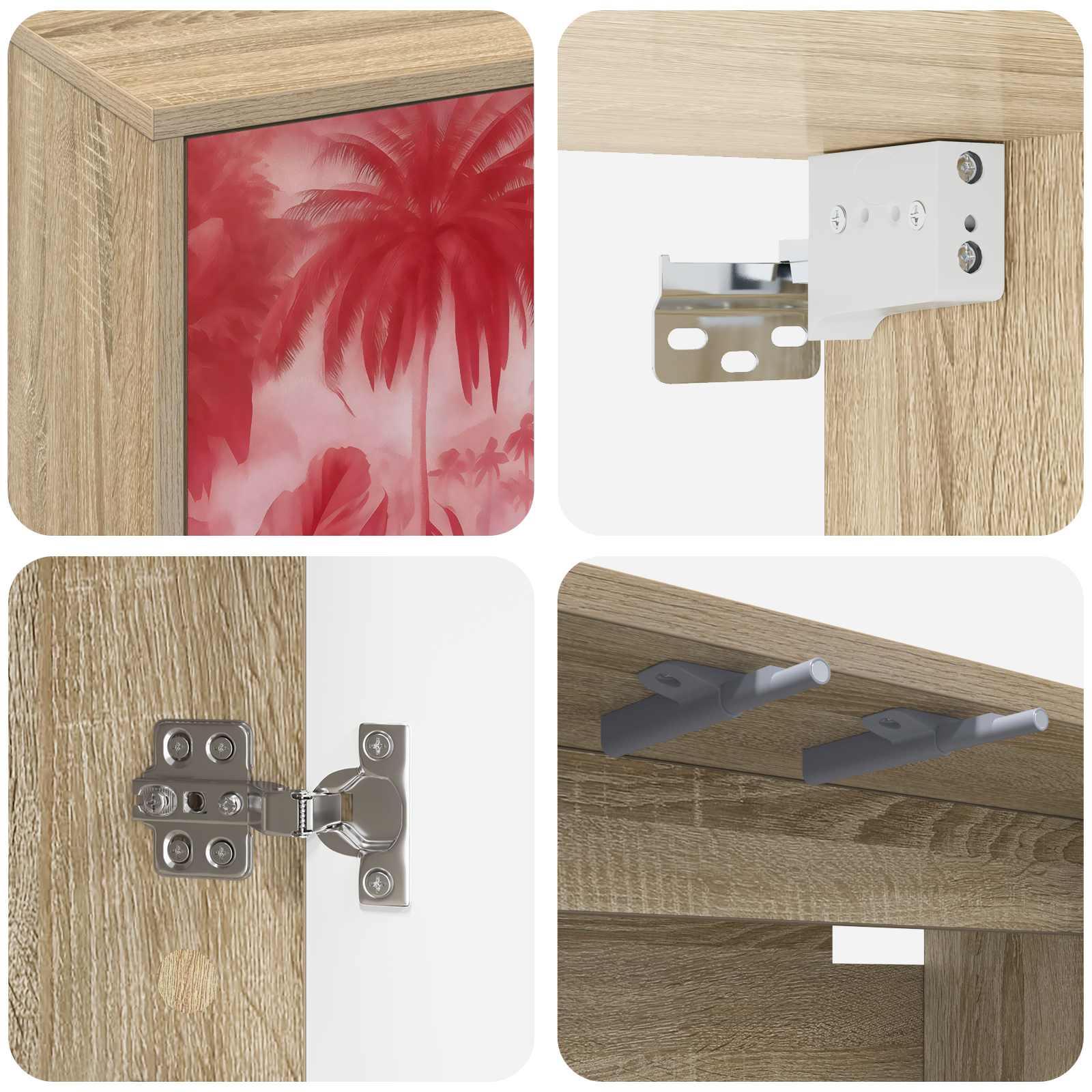 Κρεμαστός θρανίο τηλεόρασης AACHEN 69 x 33 x 40 εκ Sonoma Δρυς - Pakobazaar