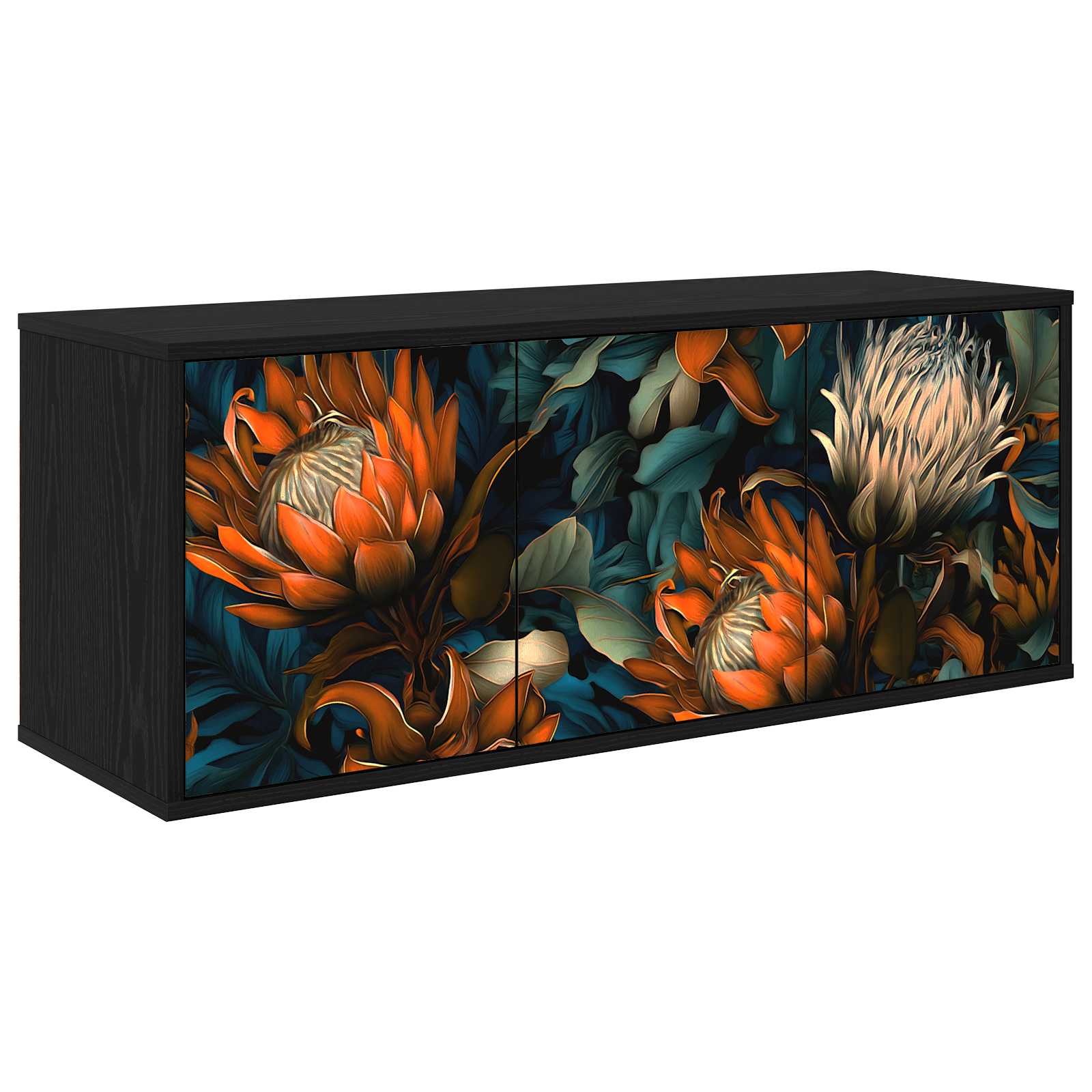 Κρεμαστός θρανίο τηλεόρασης LOCHEM 102 x 33 x 40 εκ. Μαύρη Δρυς - Pakobazaar