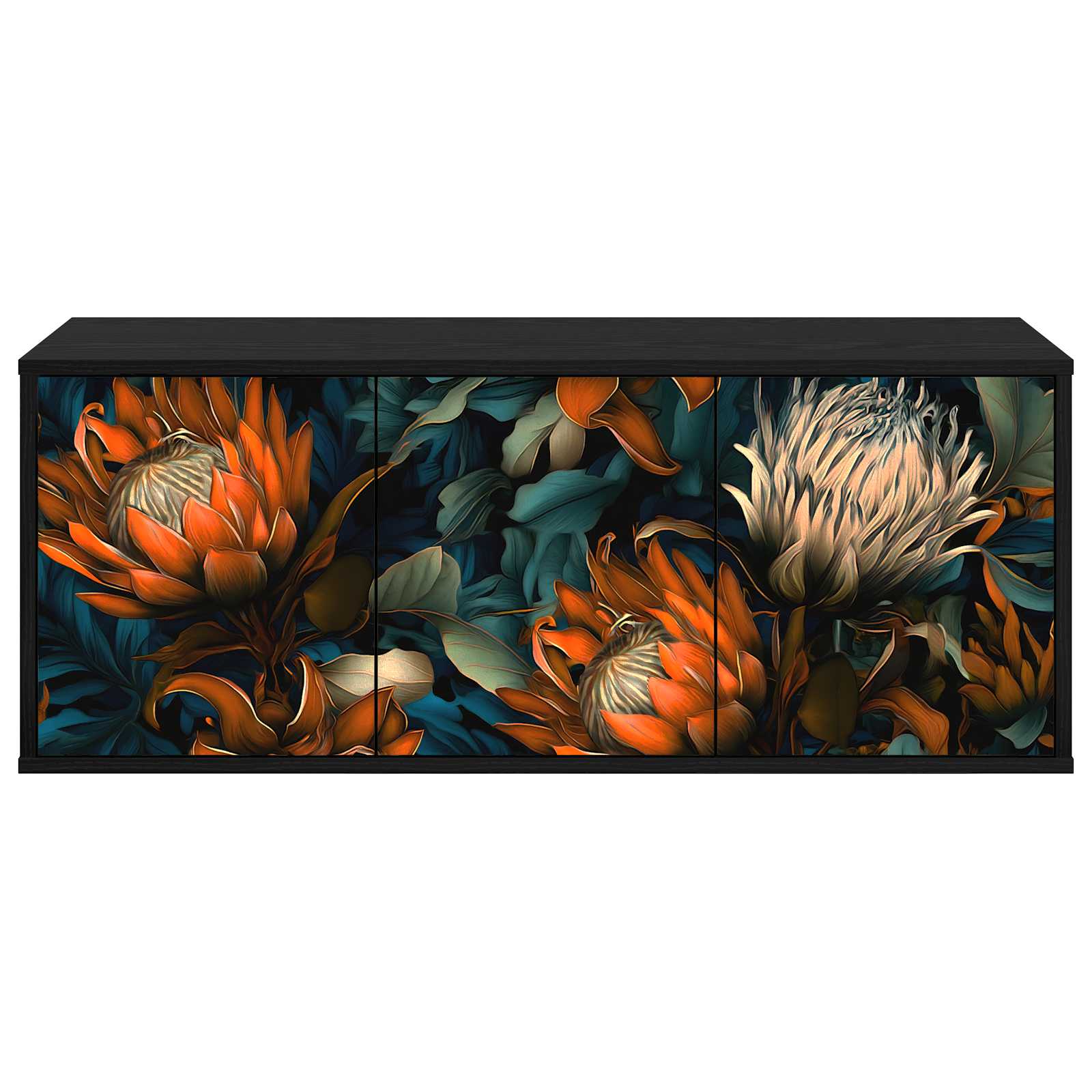 Κρεμαστός θρανίο τηλεόρασης LOCHEM 102 x 33 x 40 εκ. Μαύρη Δρυς - Pakobazaar