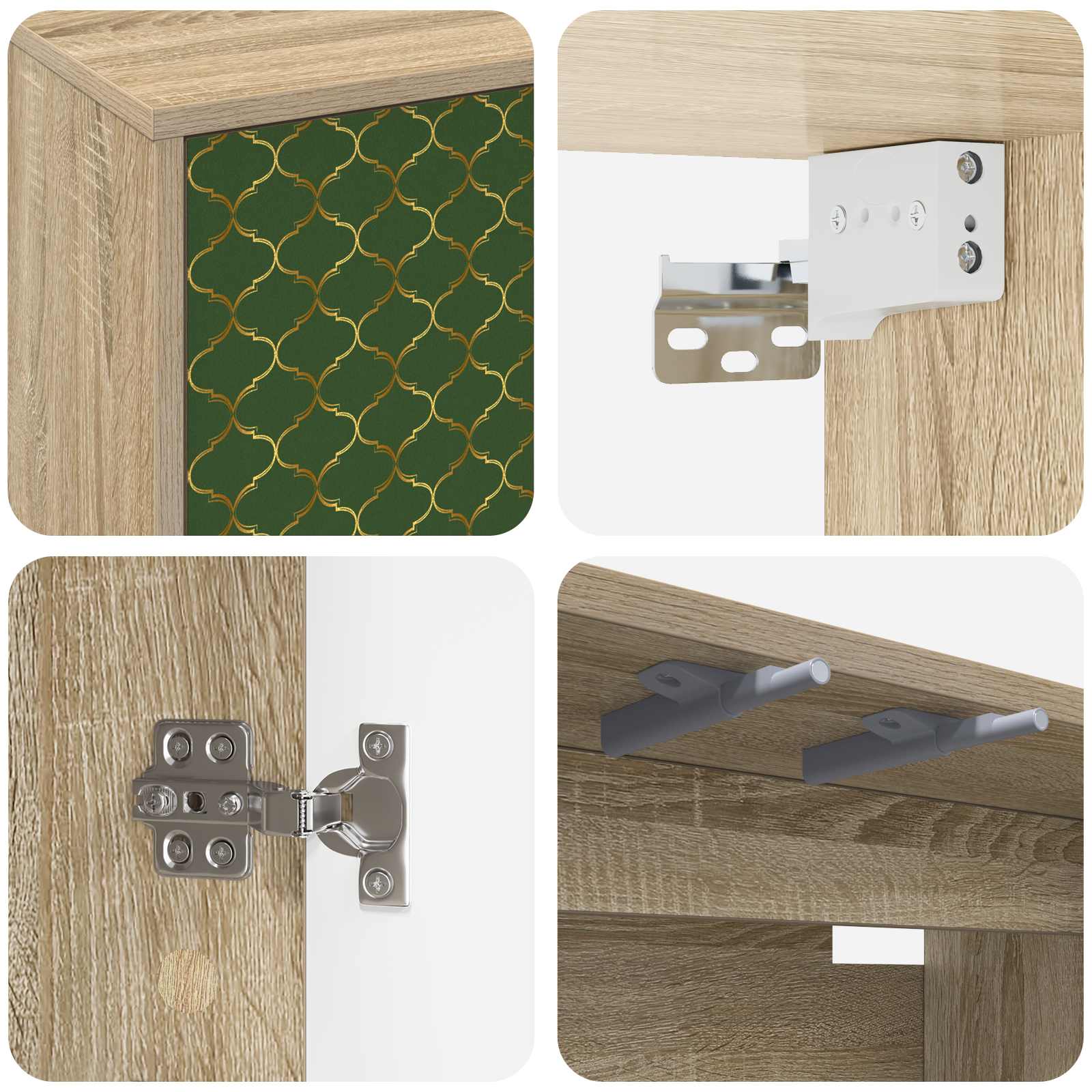 Κρεμαστός θρανίο τηλεόρασης GELEEN 102 x 33 x 40 εκ. - Pakobazaar