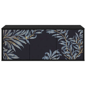 Κρεμαστός θρανίο τηλεόρασης DOKKUM 102 x 33 x 40 εκ. Μαύρη Δρυς
