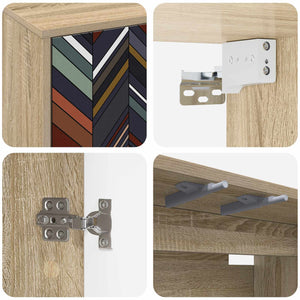 Κρεμαστός θρανίο τηλεόρασης OMMEN 102 x 33 x 40 εκ. Sonoma Δρυς