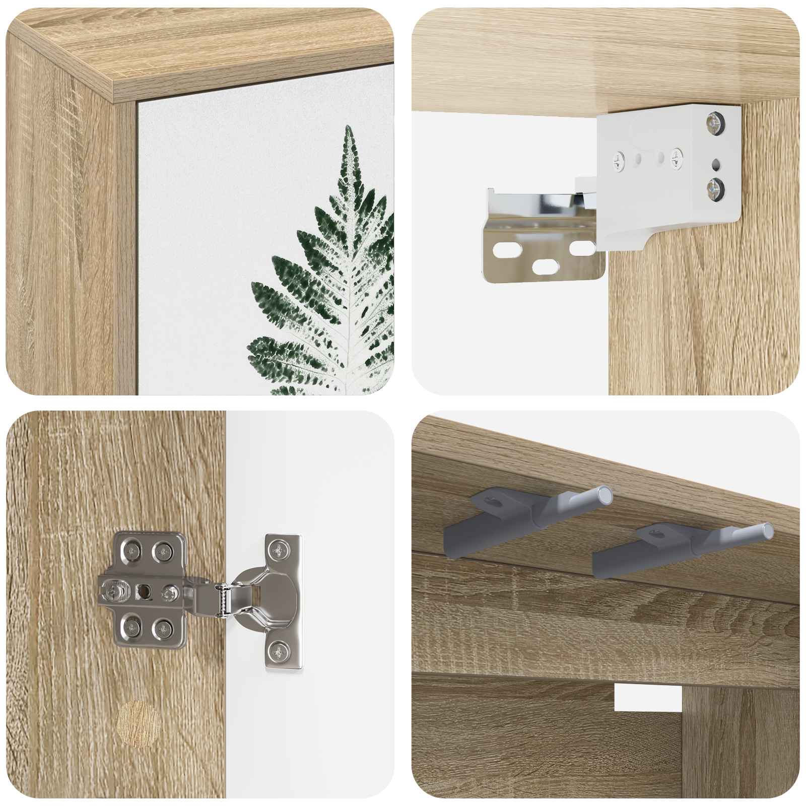 Κρεμαστός θρανίο τηλεόρασης HANAU 102 x 33 x 40 εκ. Sonoma Δρυς - Pakobazaar
