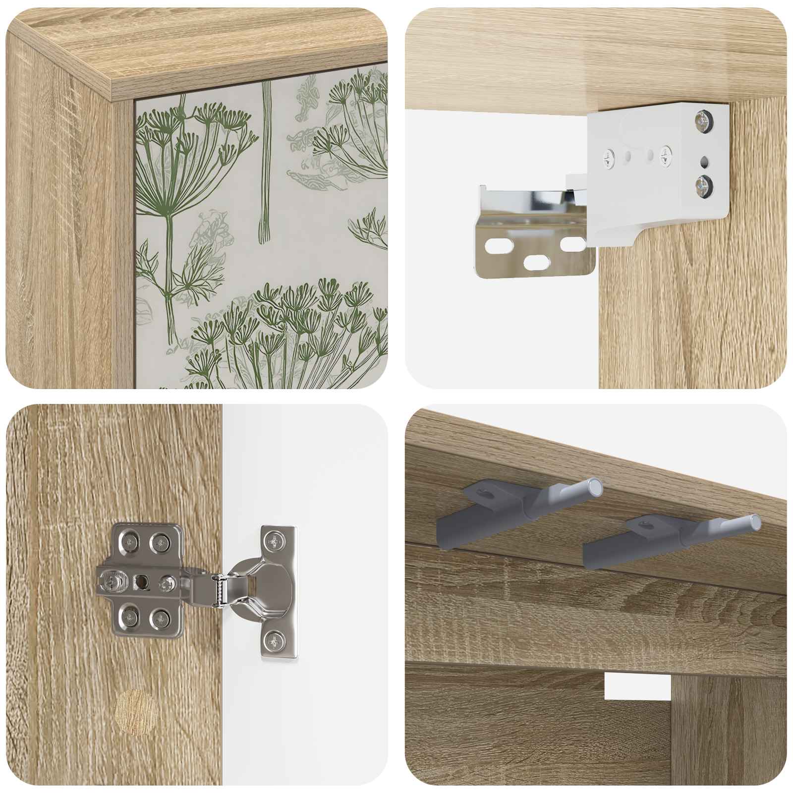 Κρεμαστός θρανίο τηλεόρασης GOTHA 102 x 33 x 40 εκ. Sonoma Δρυς - Pakobazaar