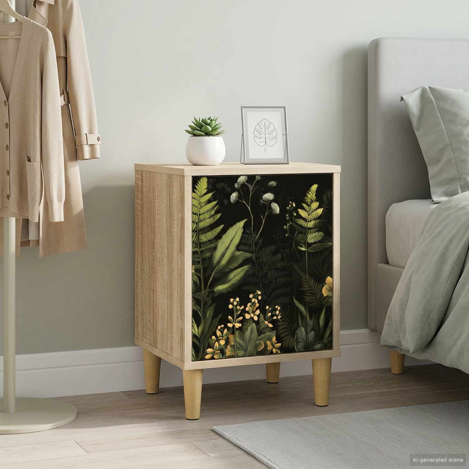 Κομοδίνο RHENEN Sonoma Δρυς 36 x 33 x 50 εκ. Επεξεργασμένο Ξύλο