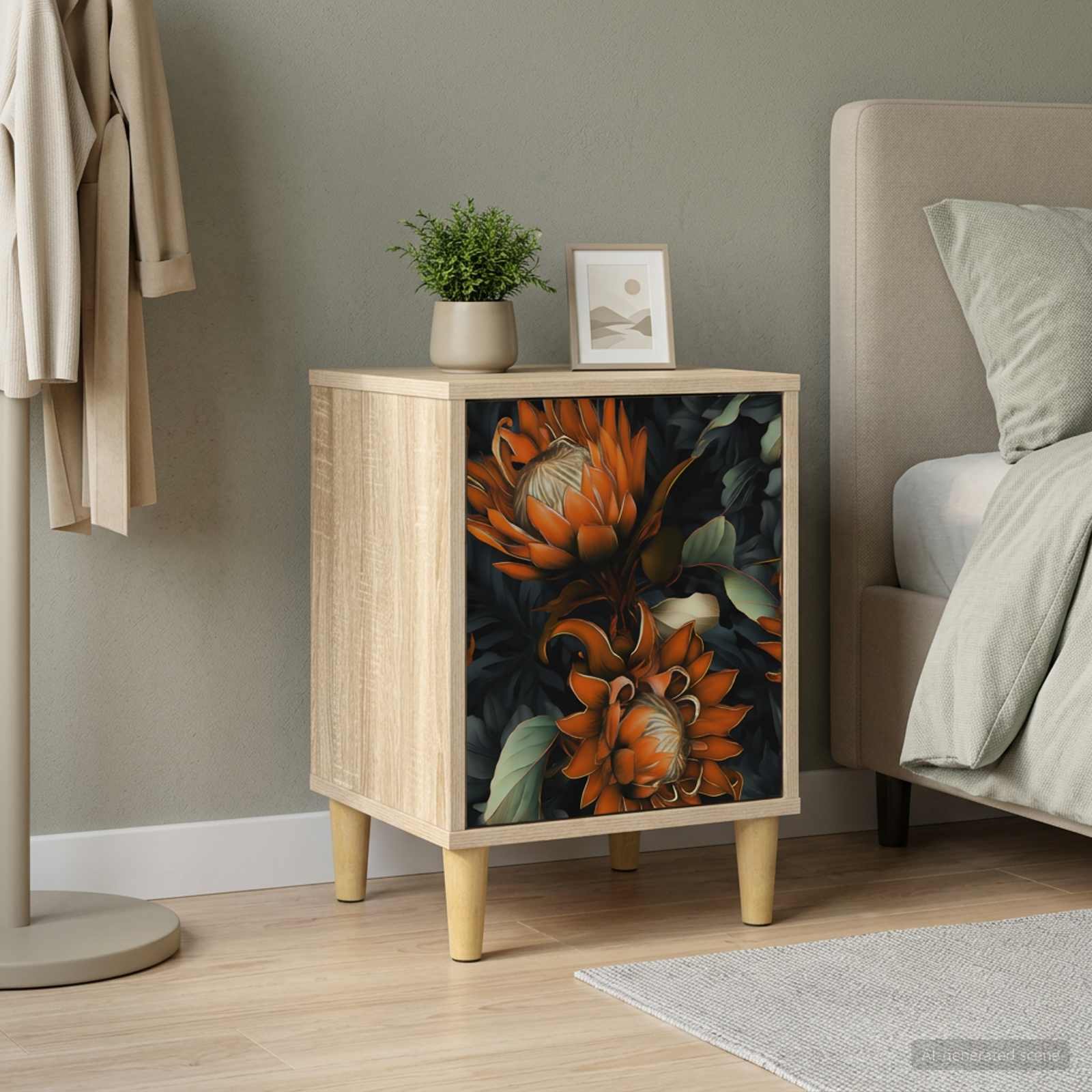 Κομοδίνο LOCHEM Sonoma Δρυς 36 x 33 x 50 εκ. Επεξεργασμένο Ξύλο