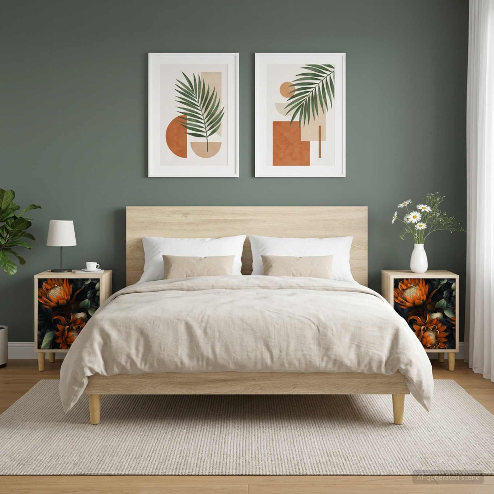 Κομοδίνο LOCHEM 2 τμχ. Sonoma Δρυς 36 x 33 x 50 εκ.