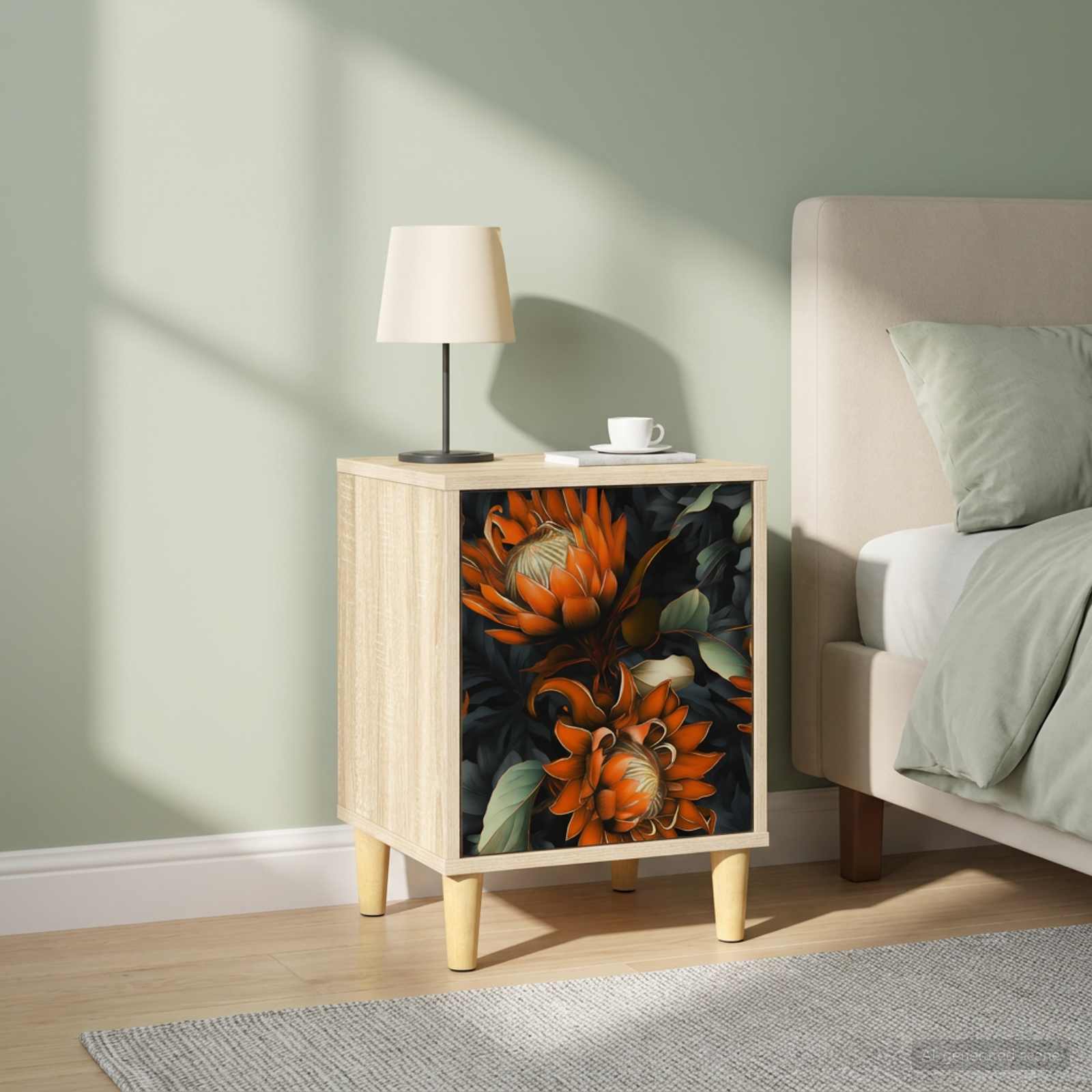 Κομοδίνο LOCHEM 2 τμχ. Sonoma Δρυς 36 x 33 x 50 εκ.