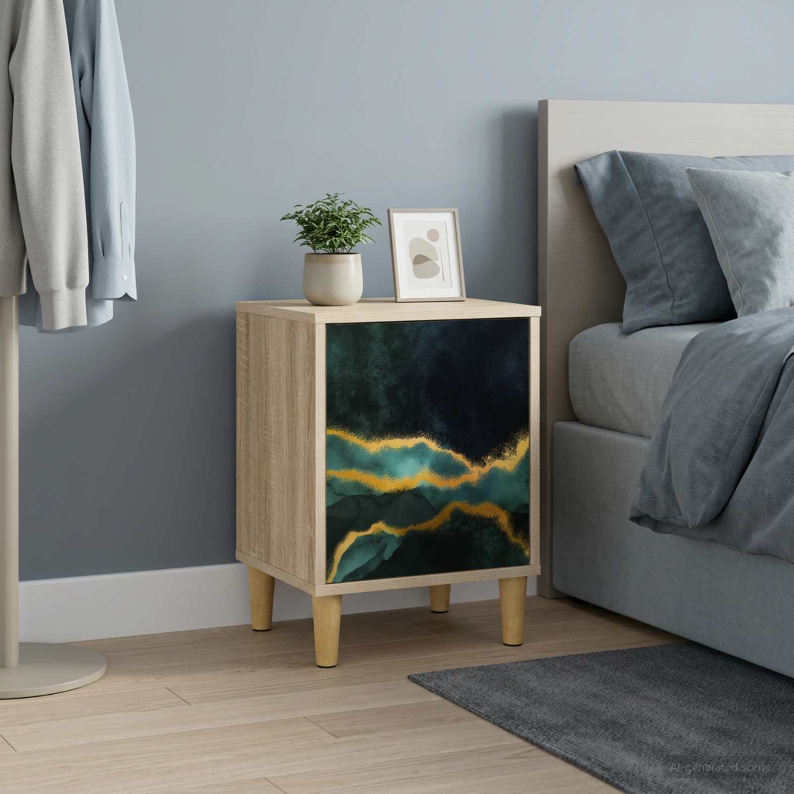 Κομοδίνο WIJHE Sonoma Δρυς 36 x 33 x 50 εκ. Επεξεργασμένο Ξύλο