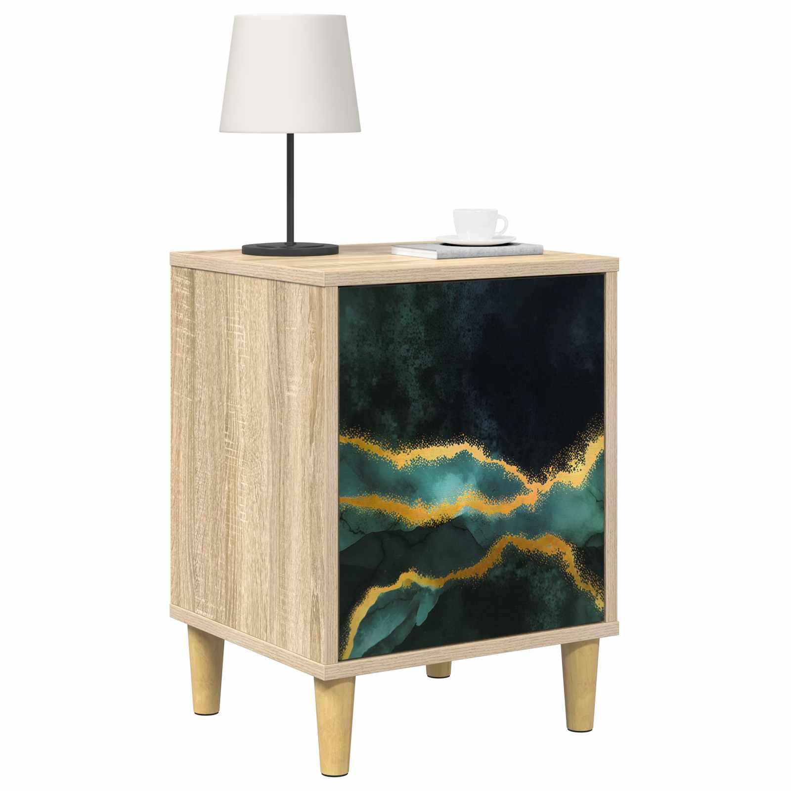 Κομοδίνο WIJHE Sonoma Δρυς 36 x 33 x 50 εκ. Επεξεργασμένο Ξύλο