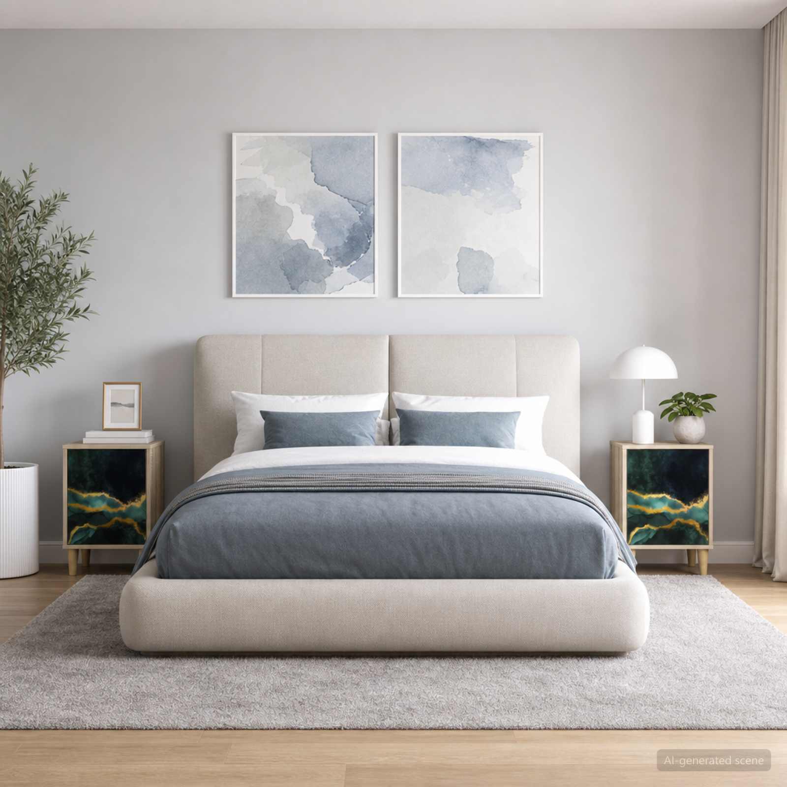 Κομοδίνο WIJHE 2 τμχ. Sonoma Δρυς 36 x 33 x 50 εκ.