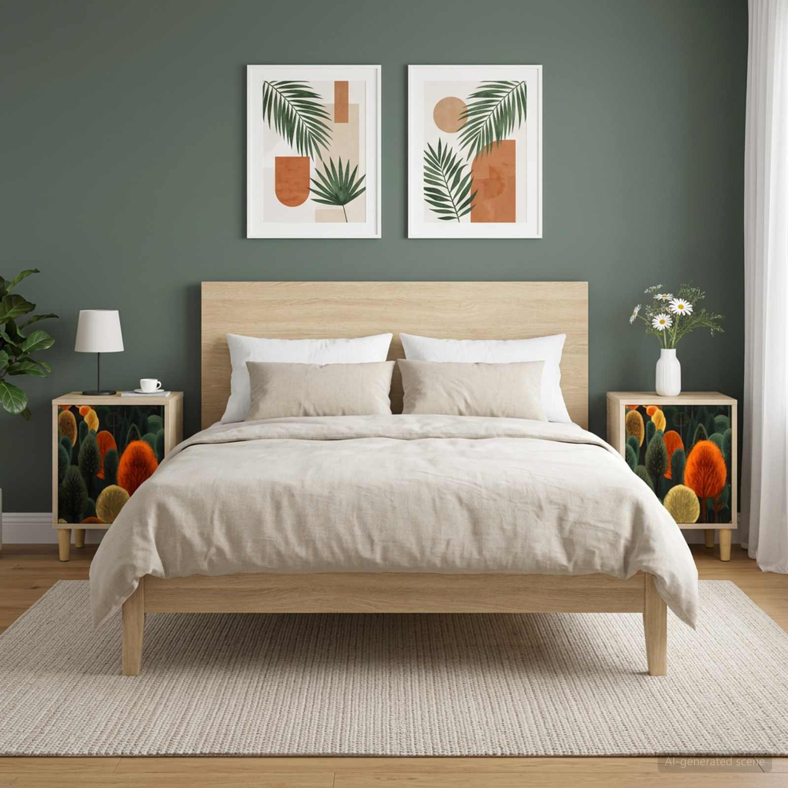 Κομοδίνο ZAANDAM 2 τμχ. Sonoma Δρυς 36 x 33 x 50 εκ. - Pakobazaar