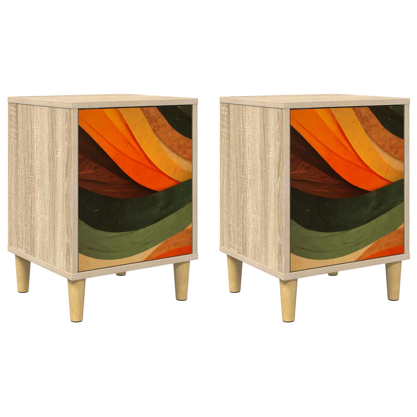 Κομοδίνο BONN 2 τμχ. Sonoma Δρυς 36 x 33 x 50 εκ. - Pakobazaar