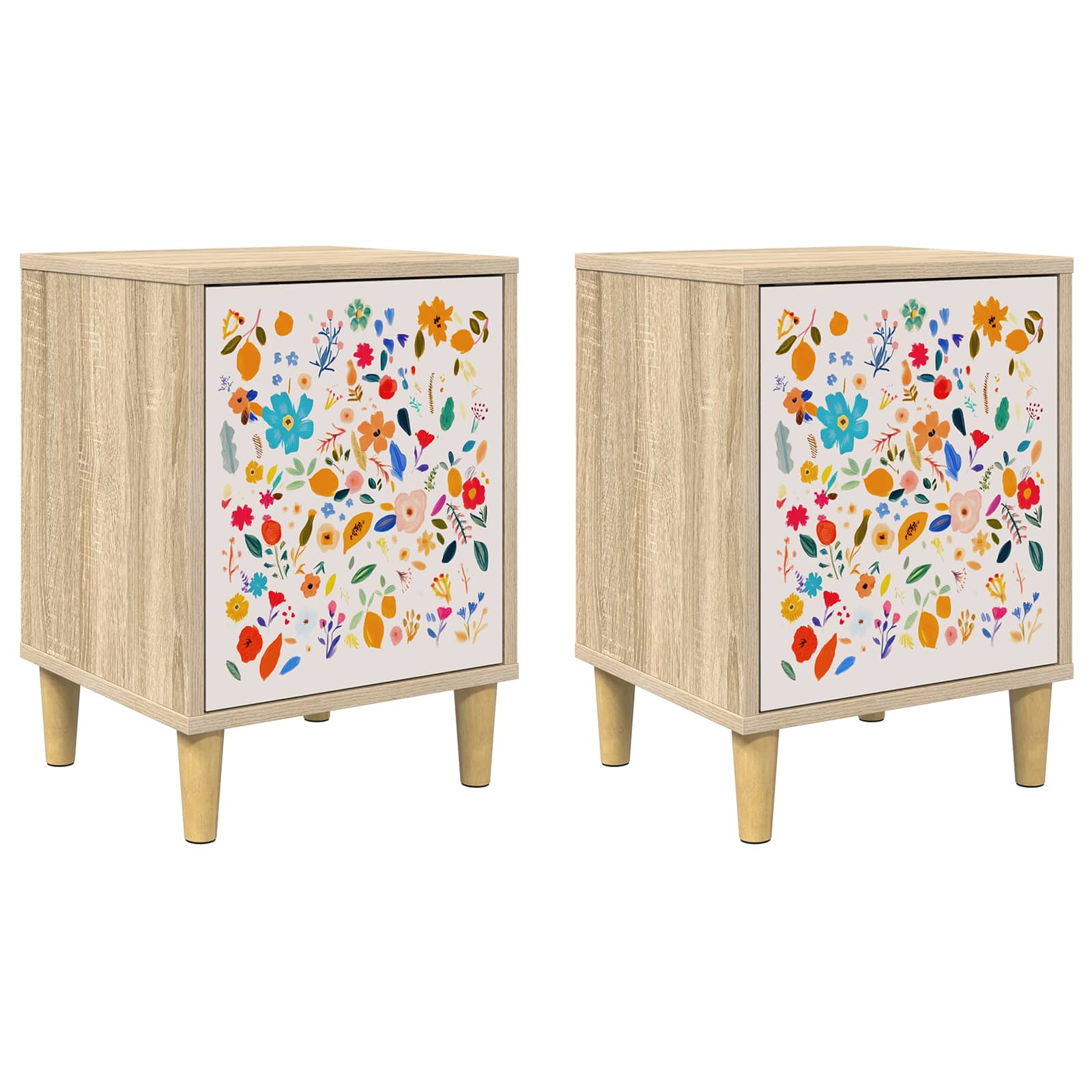 Κομοδίνο MAINZ 2 τμχ. Sonoma Δρυς 36 x 33 x 50 εκ. - Pakobazaar