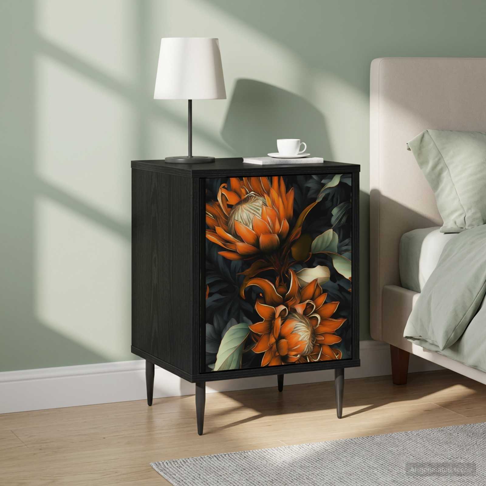 Κομοδίνο LOCHEM 2 τμχ. Μαύρη Δρυς 36 x 33 x 51 εκ. - Pakobazaar
