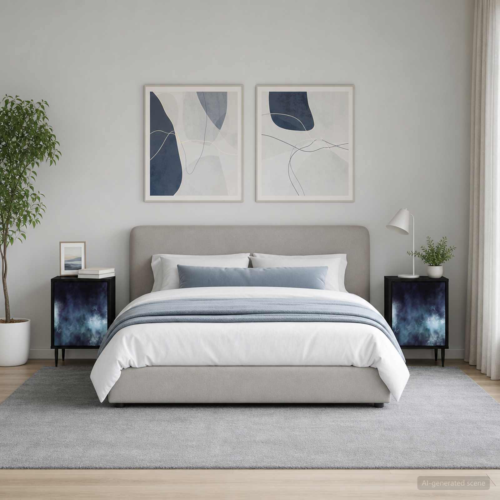 Κομοδίνο RAALTE 2 τμχ. Μαύρη Δρυς 36 x 33 x 51 εκ. - Pakobazaar