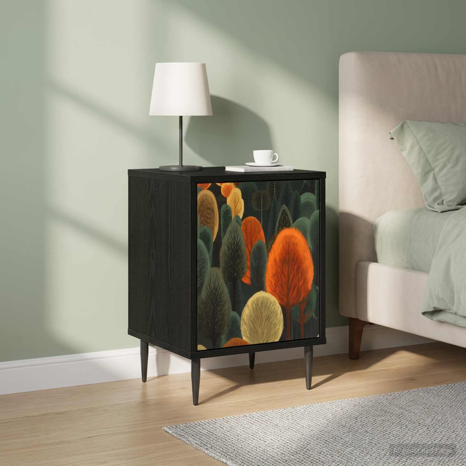 Κομοδίνο ZAANDAM 2 τμχ. Μαύρη Δρυς 36 x 33 x 51 εκ.