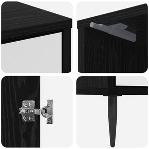 Κομοδίνο HANAU 2 τμχ. Μαύρη Δρυς 36 x 33 x 51 εκ. - Pakobazaar