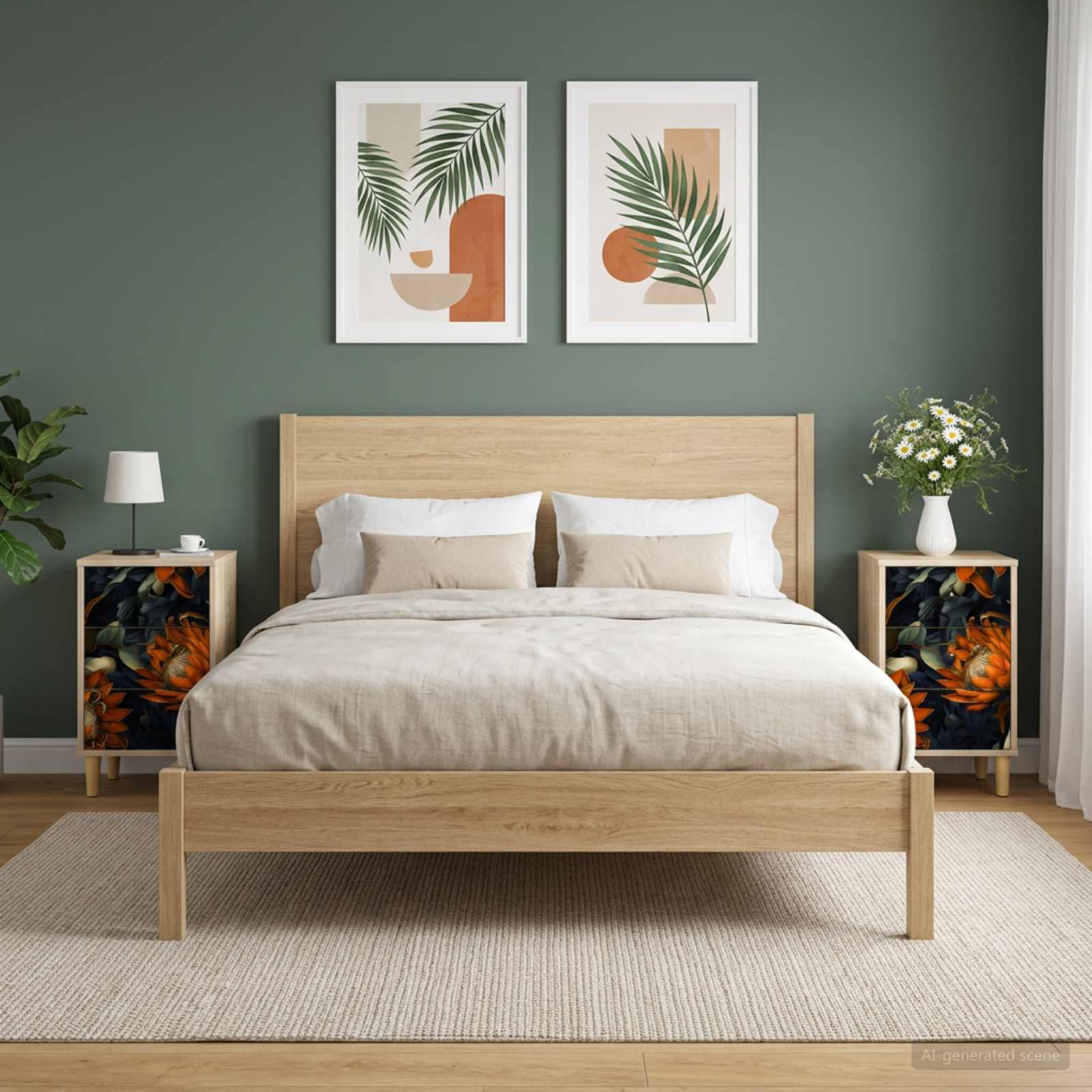 Κομοδίνο LOCHEM 2 τμχ. Sonoma Δρυς 36 x 33 x 60 εκ
