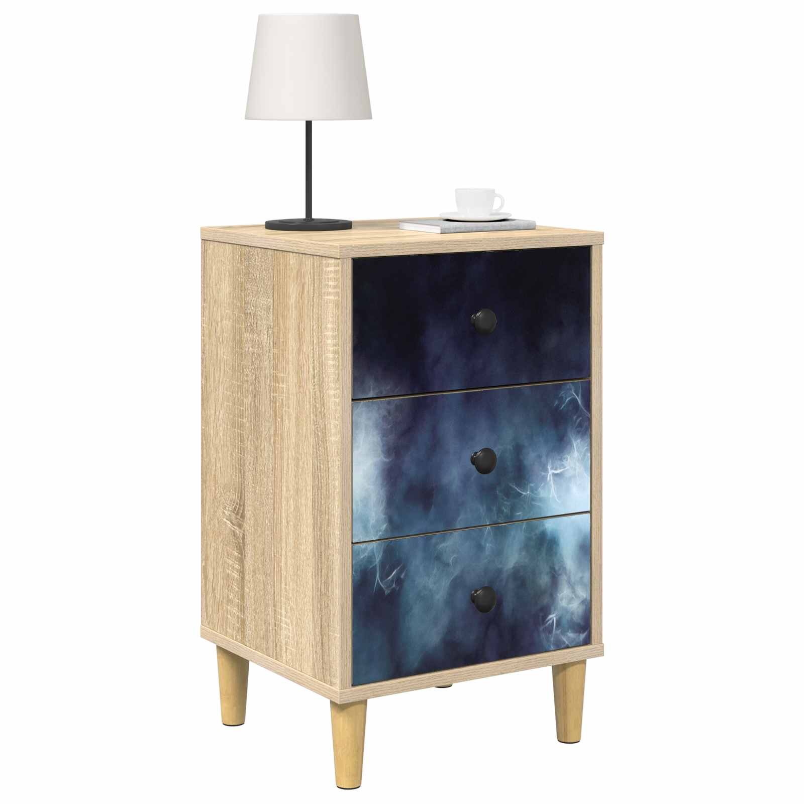 Κομοδίνο RAALTE Sonoma Δρυς 36 x 33 x 60 εκ Επεξεργασμένο Ξύλο
