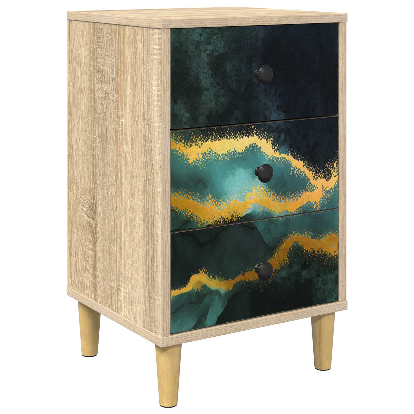 Κομοδίνο WIJHE Sonoma Δρυς 36 x 33 x 60 εκ Επεξεργασμένο Ξύλο