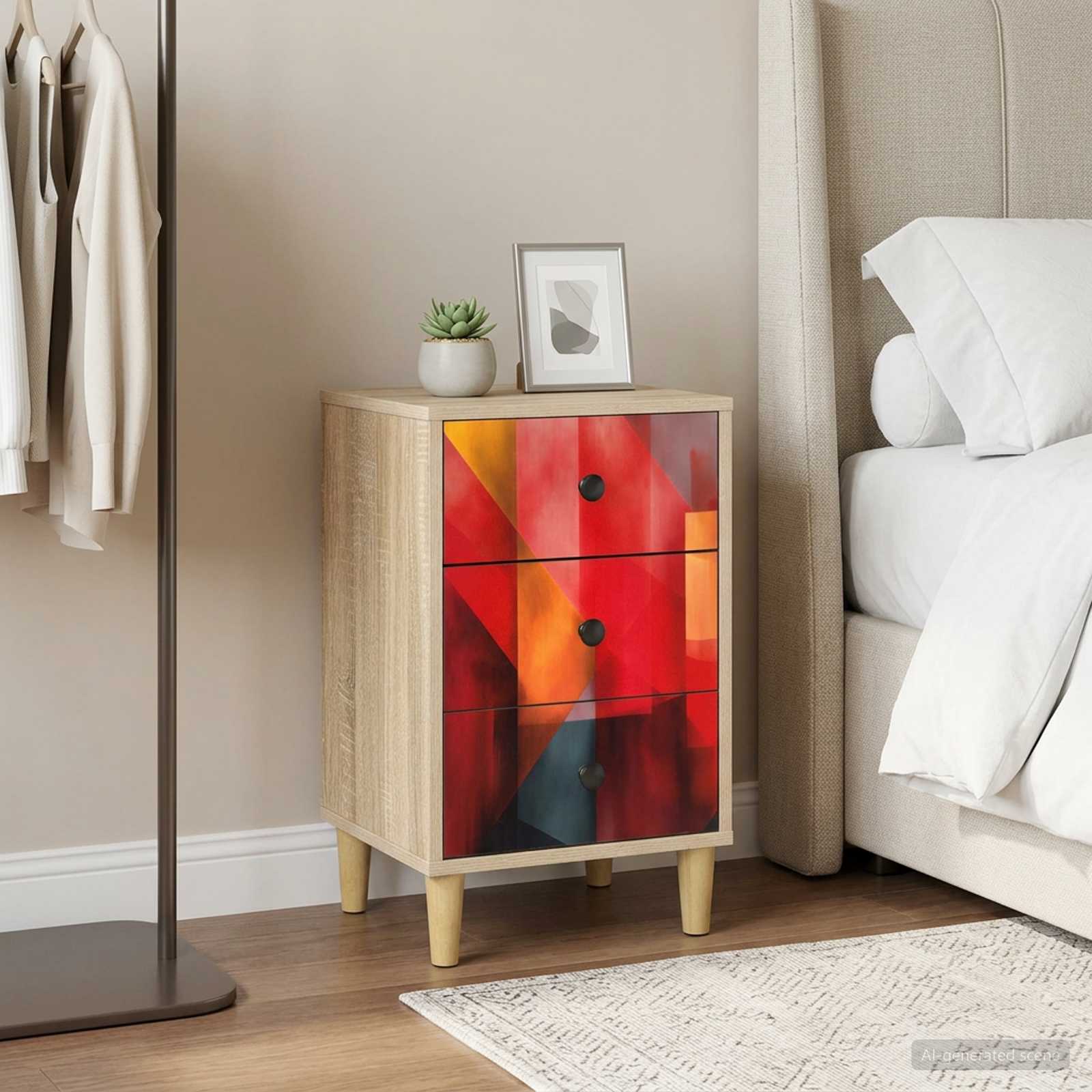 Κομοδίνο HEESCH 2 τμχ. Sonoma Δρυς 36 x 33 x 60 εκ