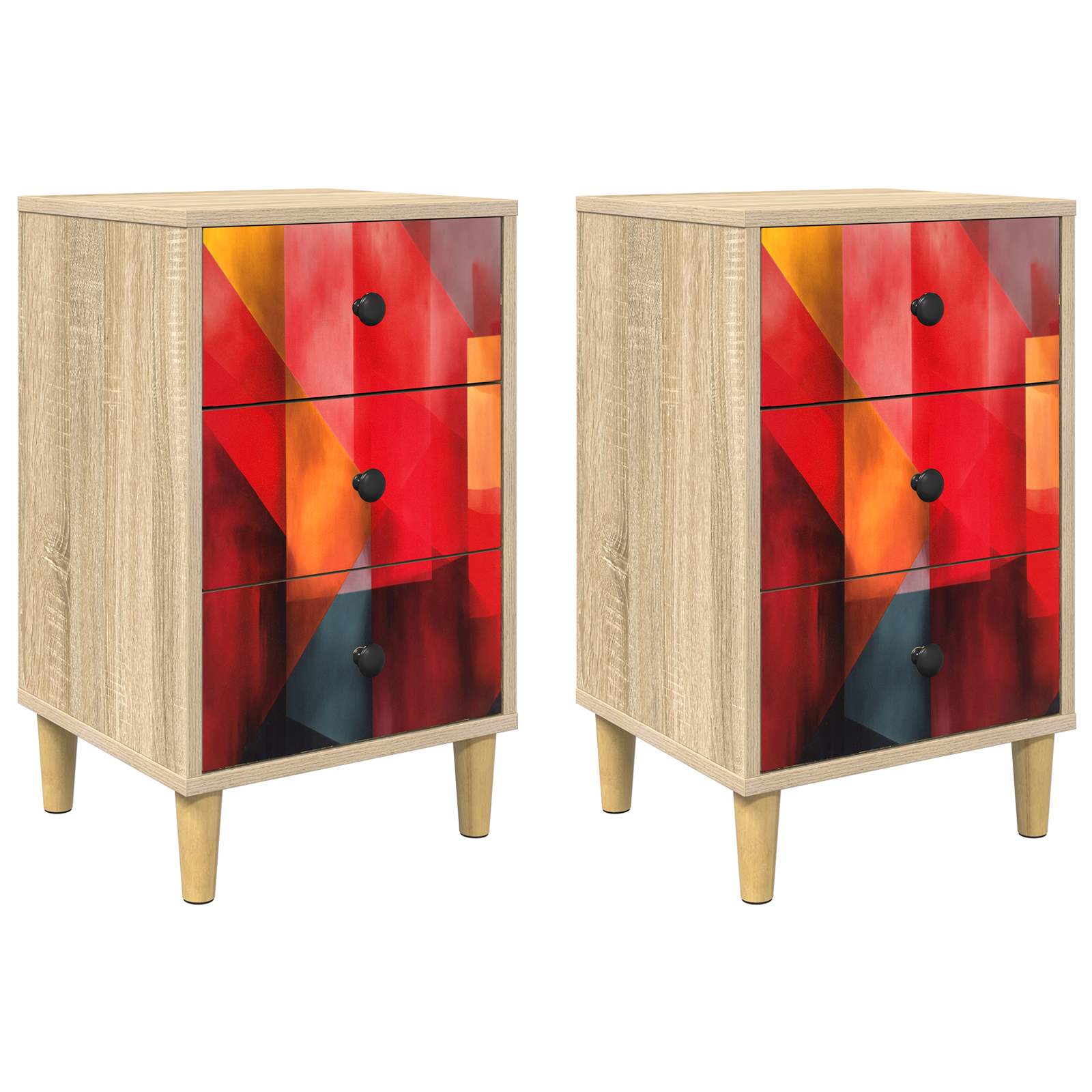 Κομοδίνο HEESCH 2 τμχ. Sonoma Δρυς 36 x 33 x 60 εκ