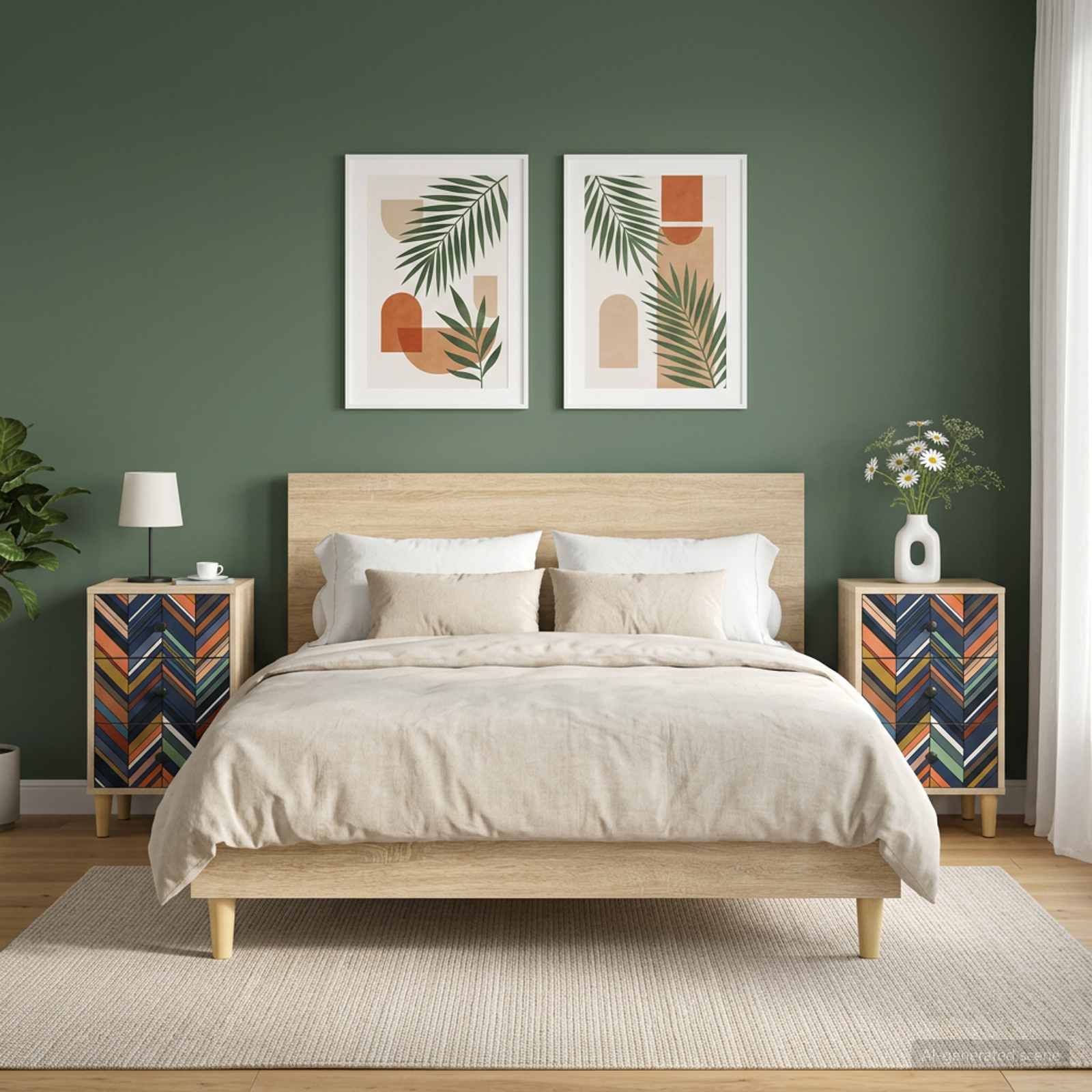 Κομοδίνο OMMEN 2 τμχ. Sonoma Δρυς 36 x 33 x 60 εκ