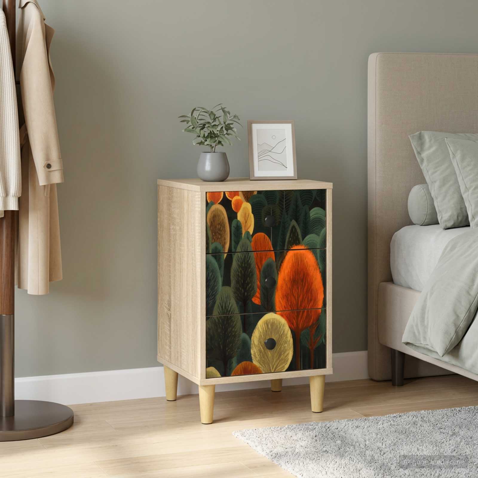 Κομοδίνο ZAANDAM Sonoma Δρυς 36 x 33 x 60 εκ Επεξεργασμένο Ξύλο
