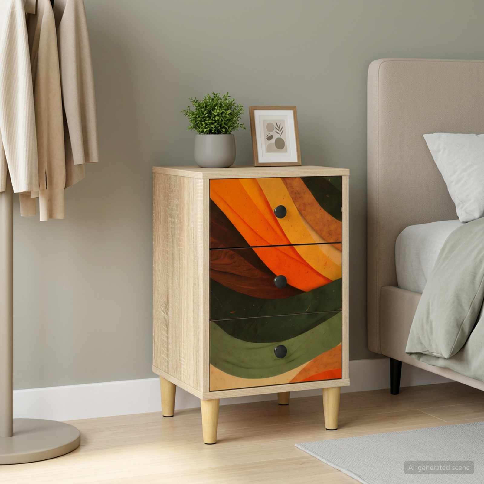 Κομοδίνο BONN Sonoma Δρυς 36 x 33 x 60 εκ Επεξεργασμένο Ξύλο