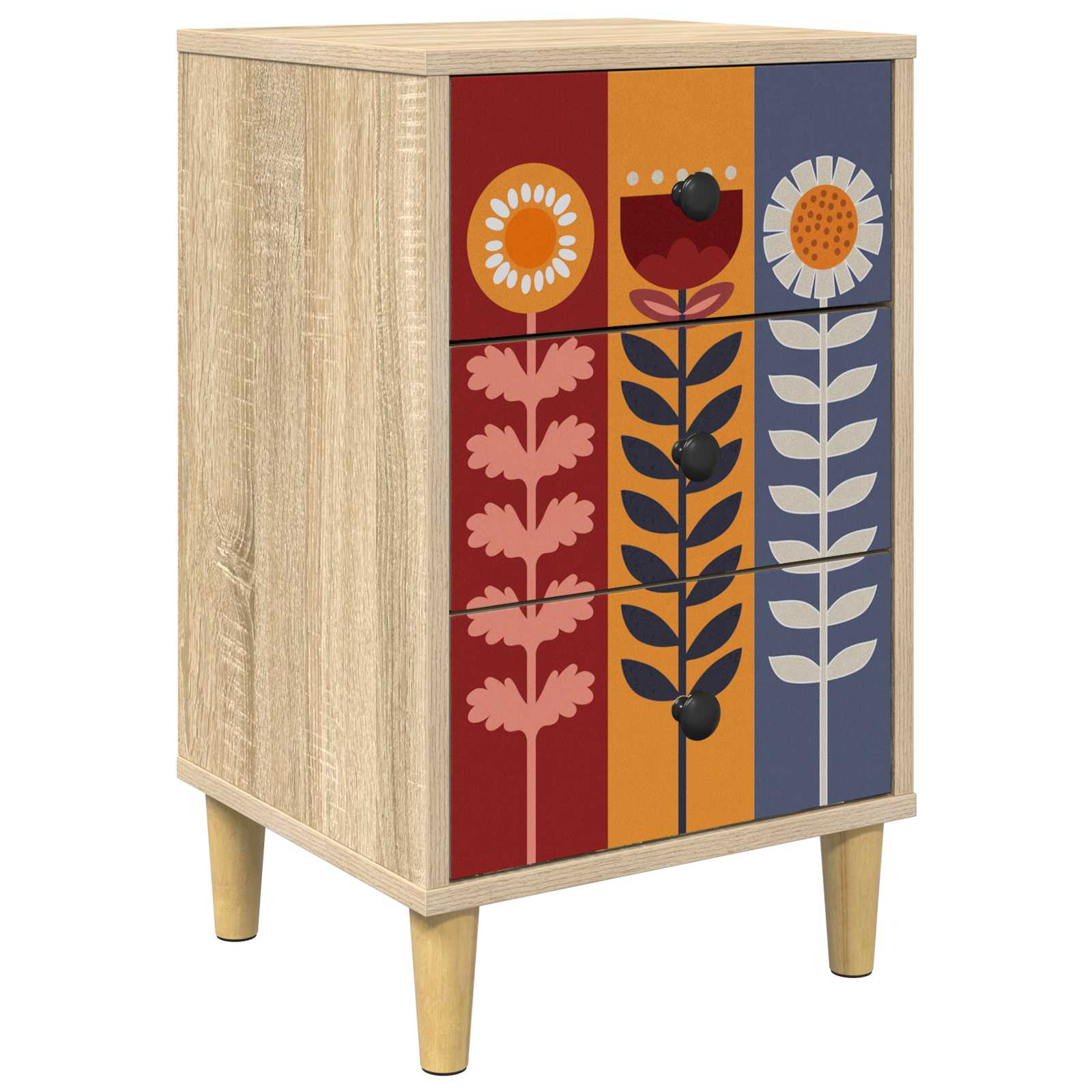 Κομοδίνο ESSEN Sonoma Δρυς 36 x 33 x 60 εκ Επεξεργασμένο Ξύλο