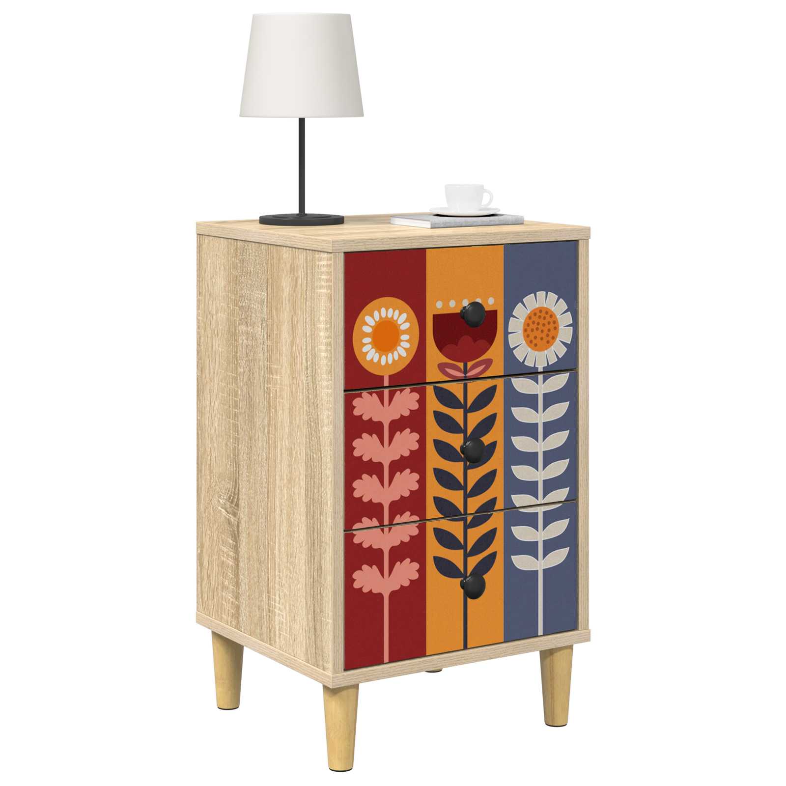 Κομοδίνο ESSEN Sonoma Δρυς 36 x 33 x 60 εκ Επεξεργασμένο Ξύλο