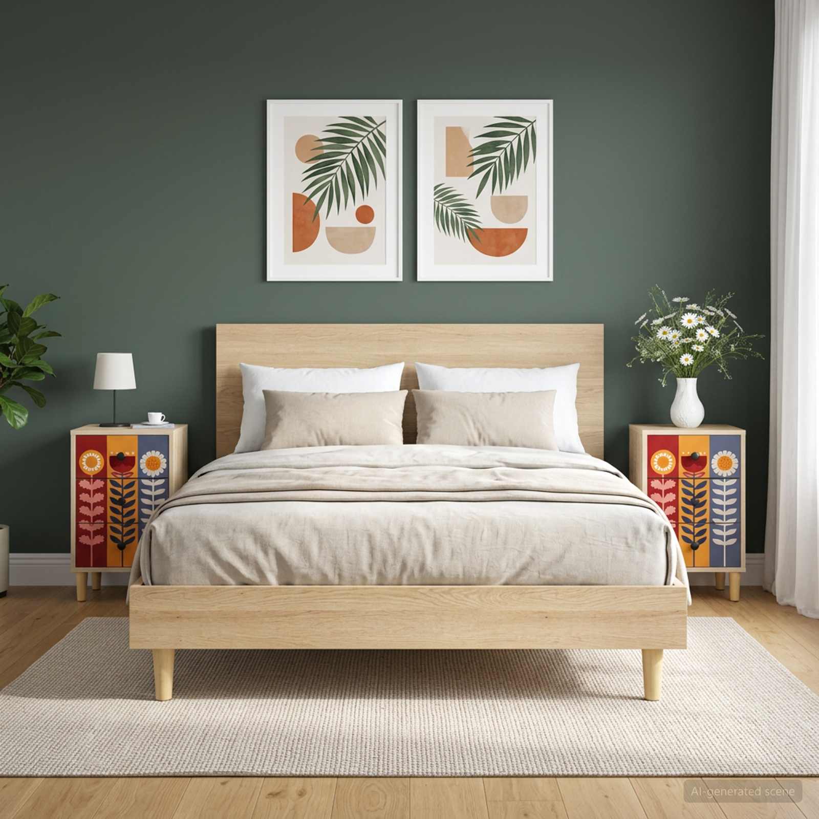 Κομοδίνο ESSEN 2 τμχ. Sonoma Δρυς 36 x 33 x 60 εκ