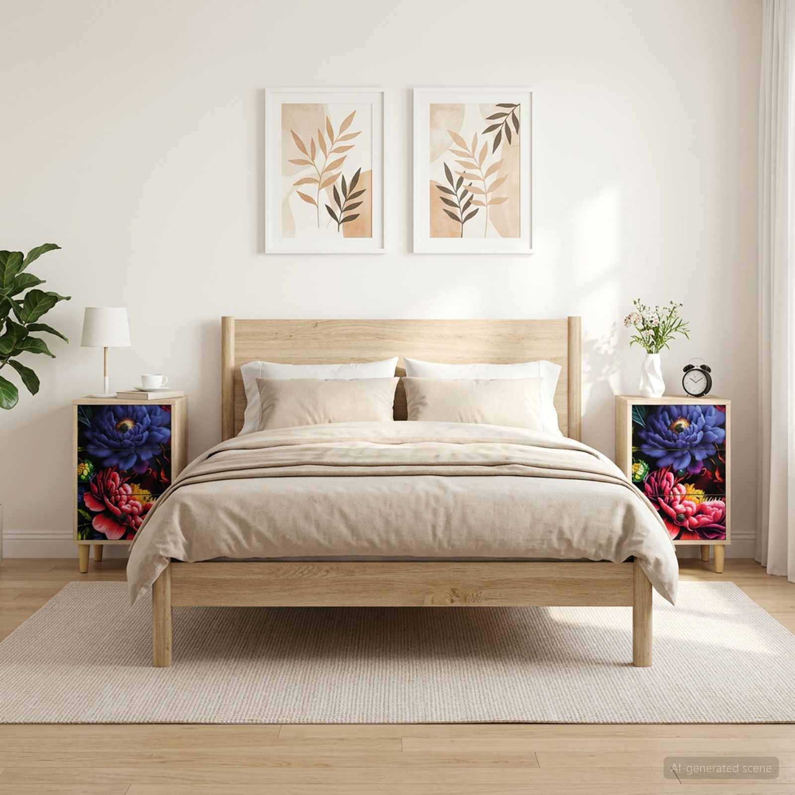 Κομοδίνο KIEL 2 τμχ. Sonoma Δρυς 36 x 33 x 60 εκ