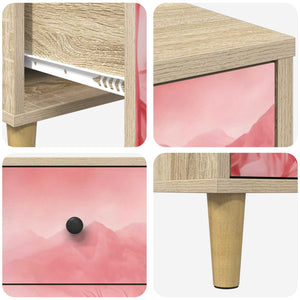 Κομοδίνο AACHEN Sonoma Δρυς 36 x 33 x 60 εκ Επεξεργασμένο Ξύλο