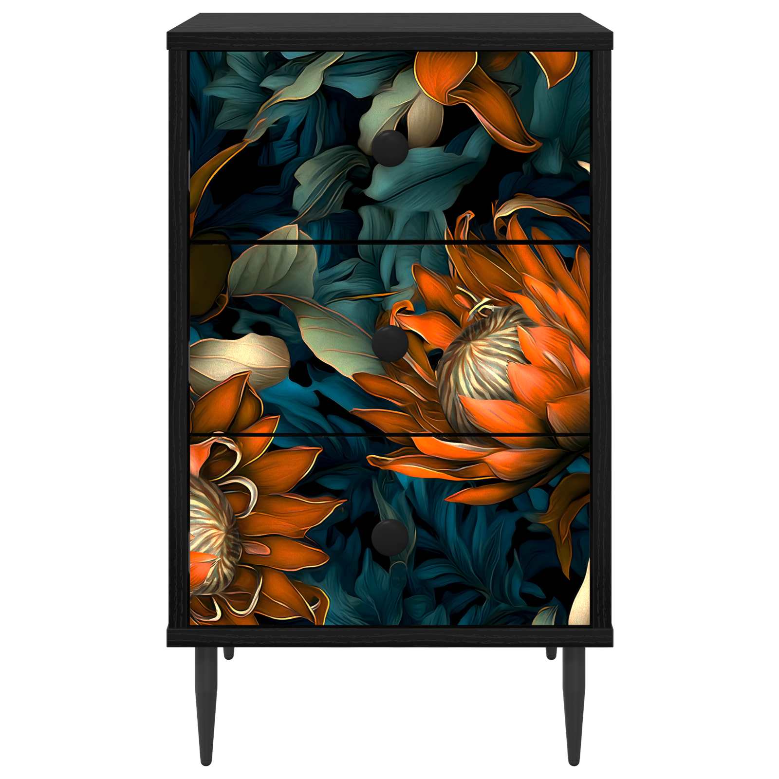 Κομοδίνο LOCHEM 2 τμχ. Μαύρη Δρυς 36 x 33 x 61 εκ.