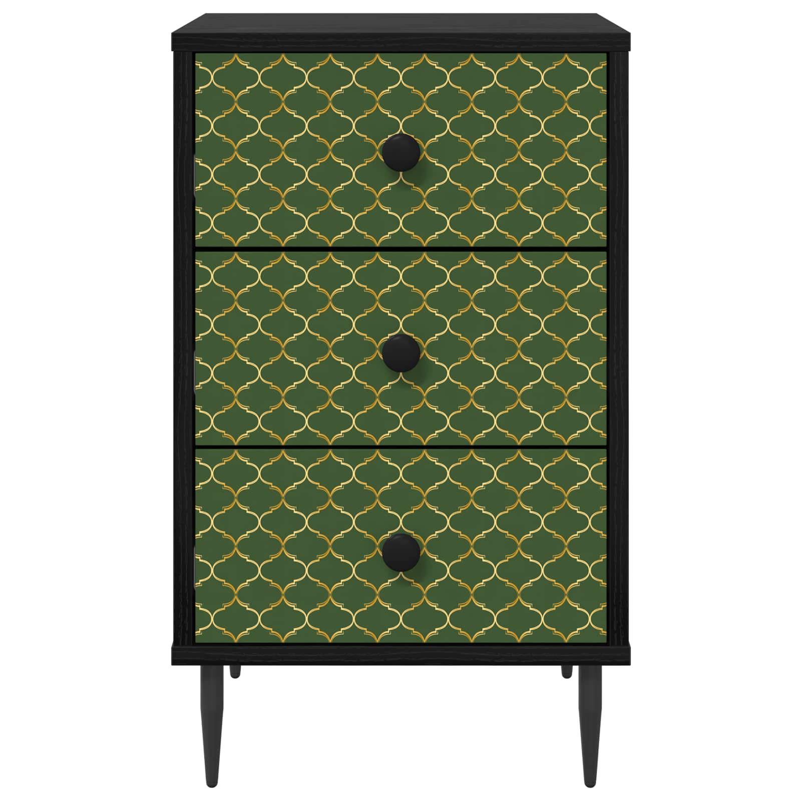 Κομοδίνο GELEEN 2 τμχ. Μαύρη Δρυς 36 x 33 x 61 εκ. - Pakobazaar
