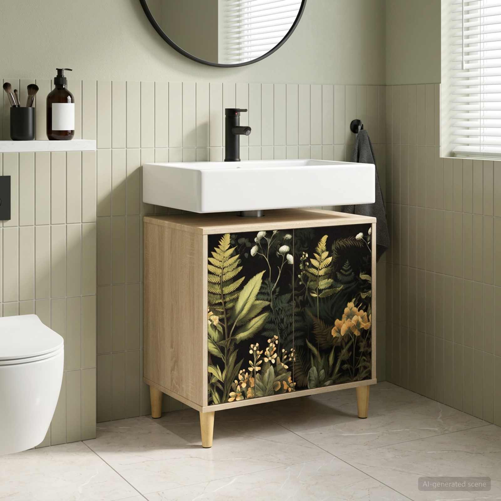 Ντουλάπι Μπάνιου RHENEN Sonoma 60 x 40 x 60 εκ - Pakobazaar