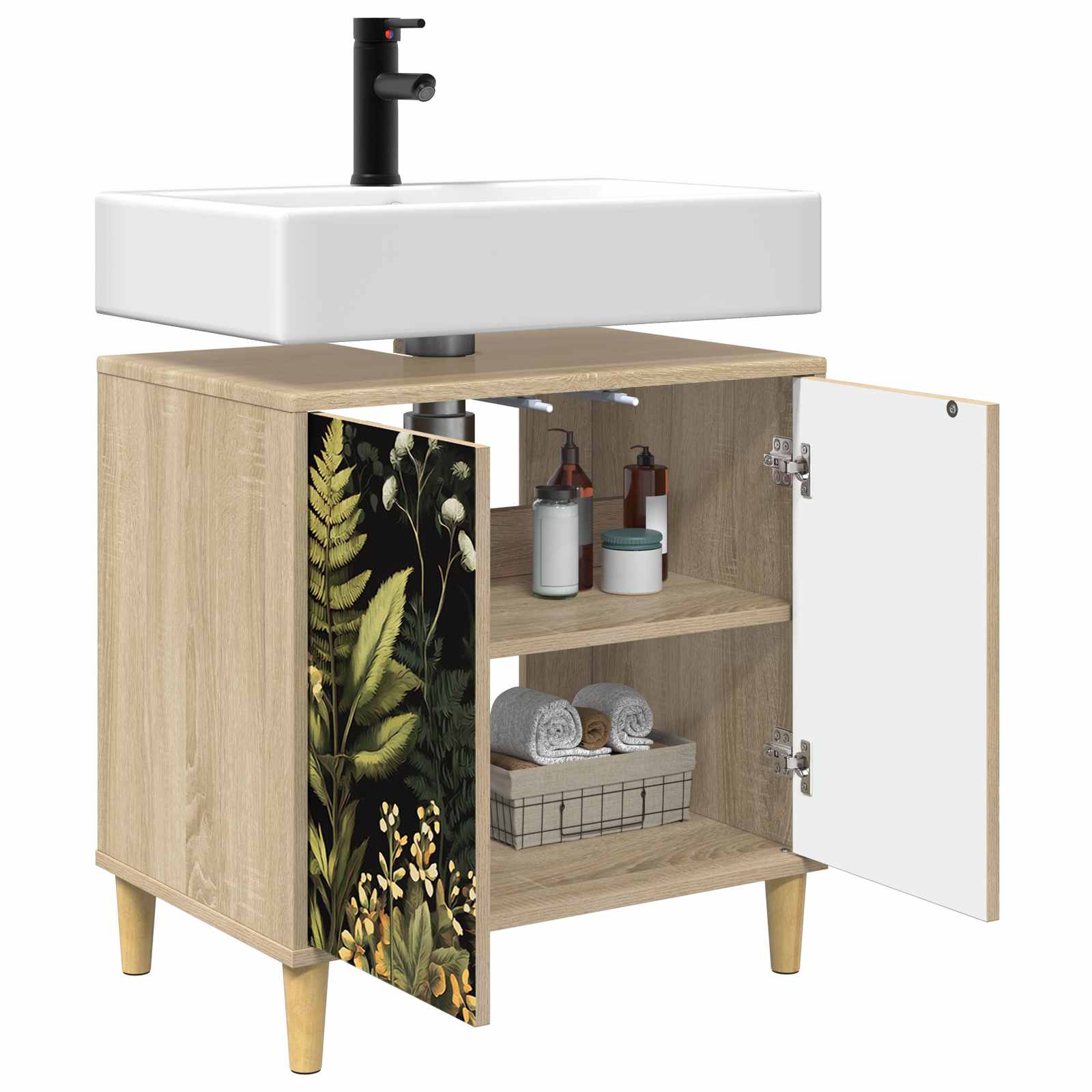 Ντουλάπι Μπάνιου RHENEN Sonoma 60 x 40 x 60 εκ - Pakobazaar