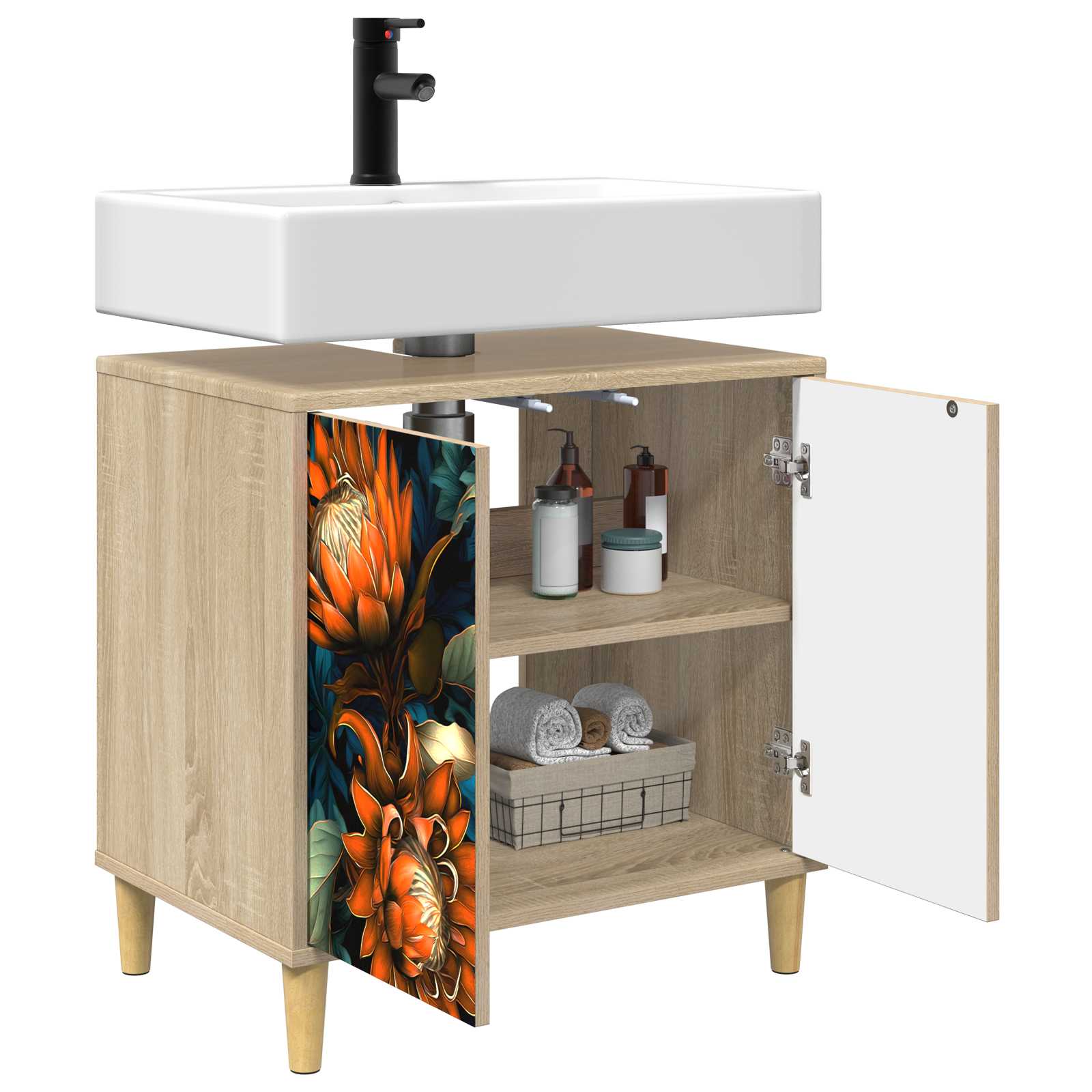 Ντουλάπι Μπάνιου LOCHEM Sonoma 60 x 40 x 60 εκ - Pakobazaar