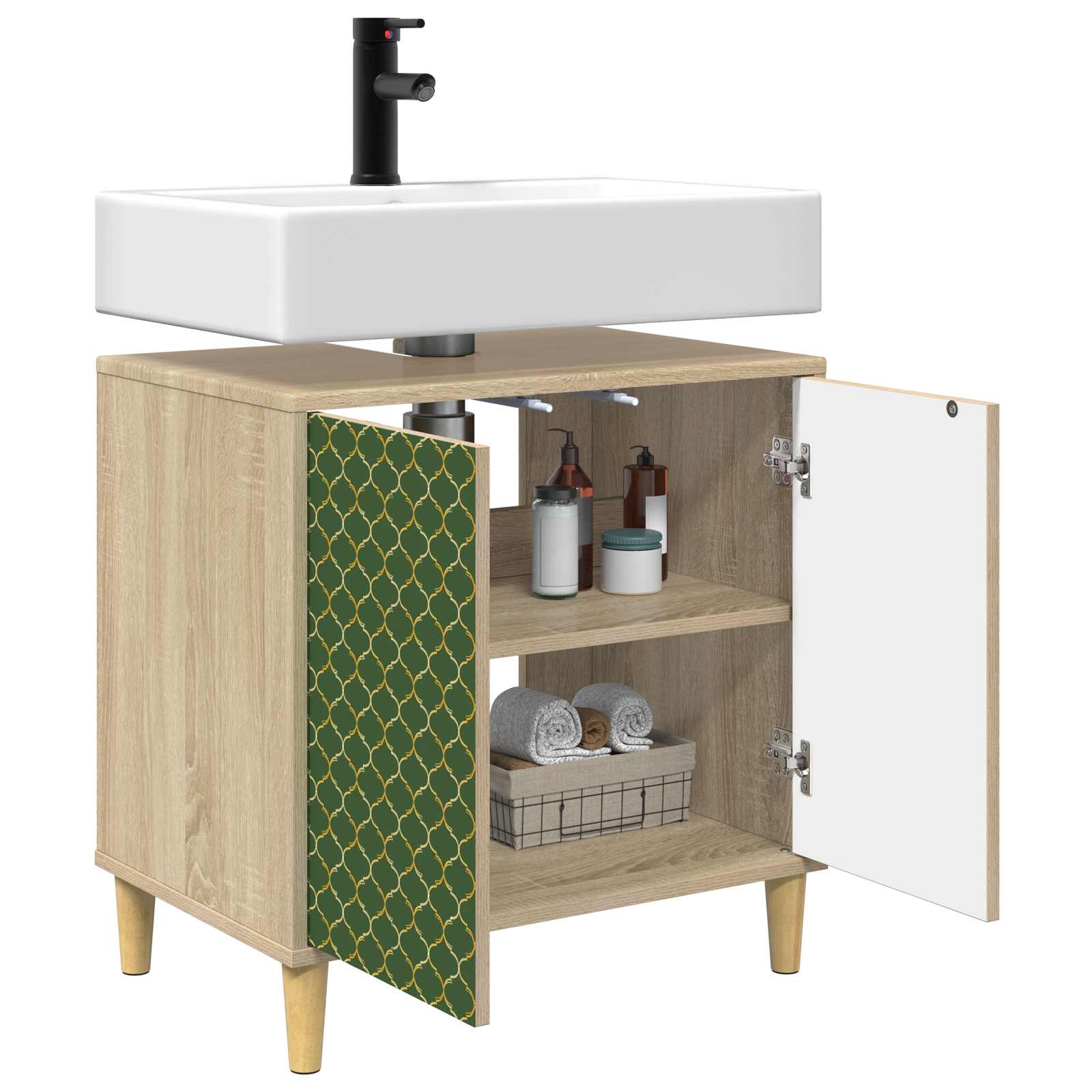Ντουλάπι Μπάνιου GELEEN Sonoma 60 x 40 x 60 εκ - Pakobazaar