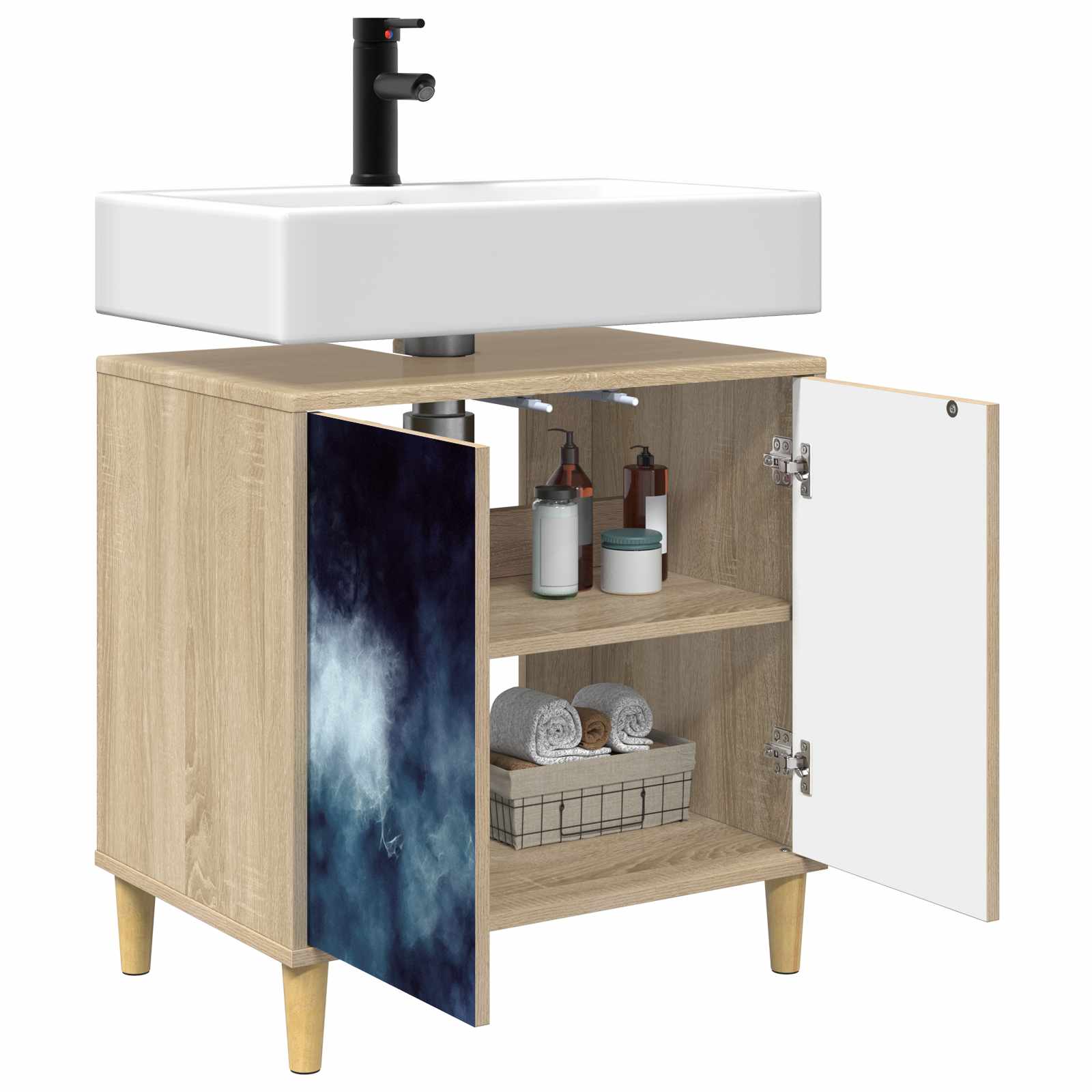 Ντουλάπι Μπάνιου RAALTE Sonoma 60 x 40 x 60 εκ - Pakobazaar