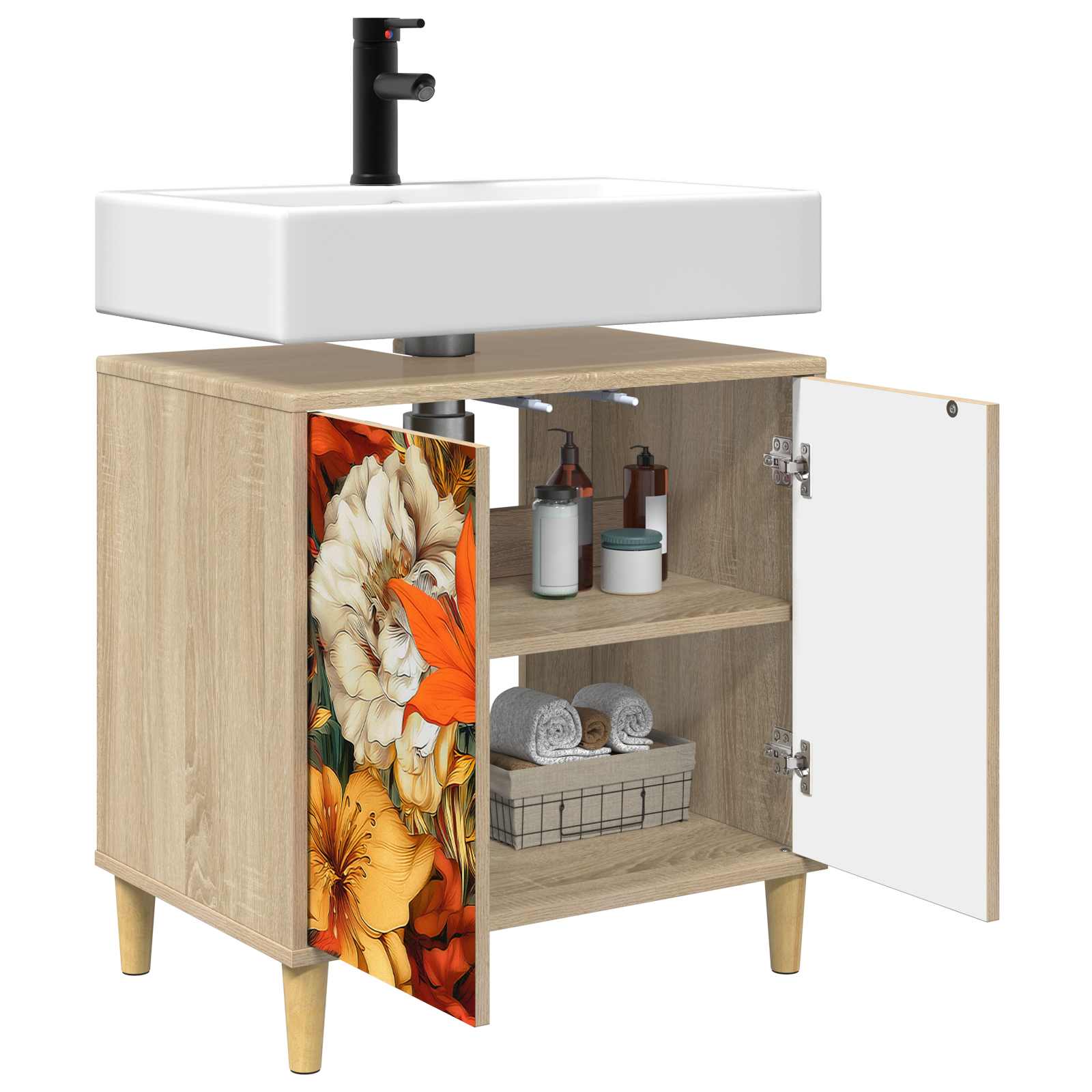 Ντουλάπι Μπάνιου GENNEP Sonoma 60 x 40 x 60 εκ - Pakobazaar
