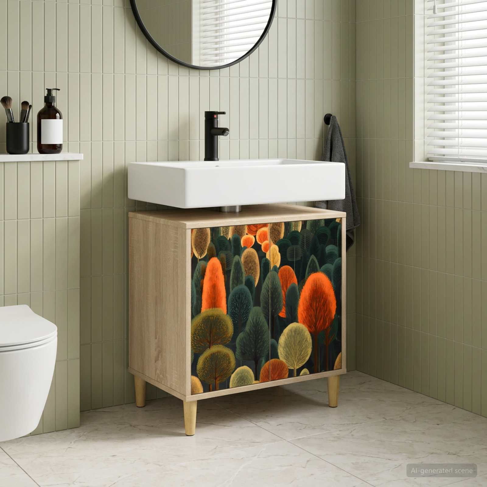 Ντουλάπι Μπάνιου ZAANDAM Sonoma 60 x 40 x 60 εκ - Pakobazaar