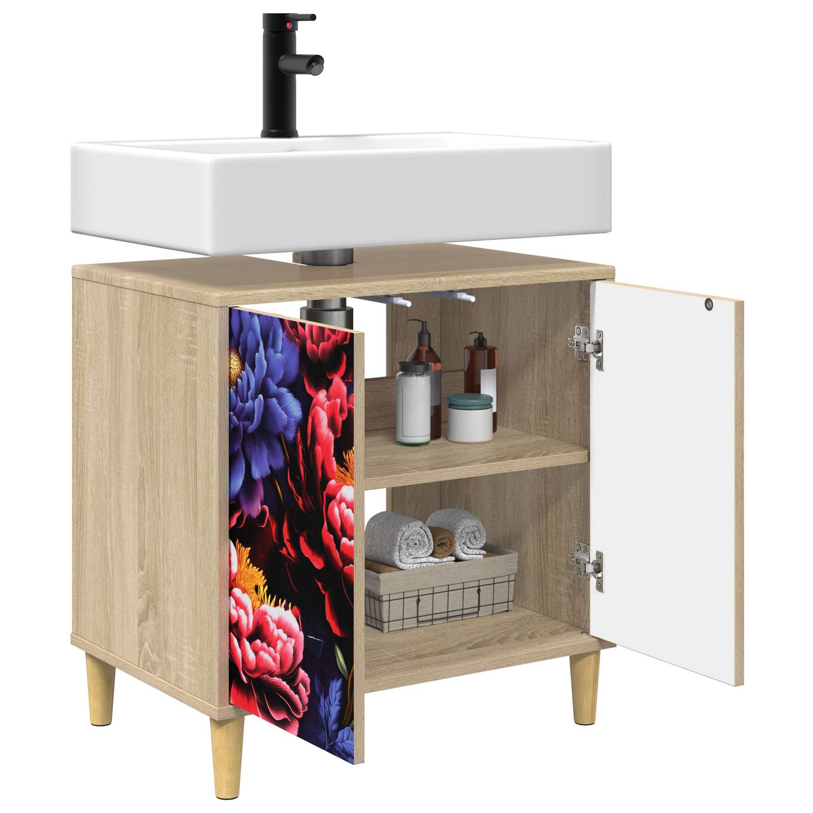 Ντουλάπι Μπάνιου KIEL Sonoma 60 x 40 x 60 εκ Επεξεργασμένο Ξύλο